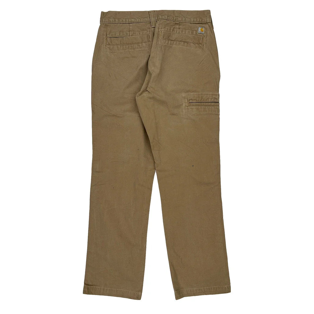 Carhartt Trousers - 30W 30L Beige Cotton Refurbished - Thrifted (note: this is a term often used to describe second- refurbished available on Cerqular