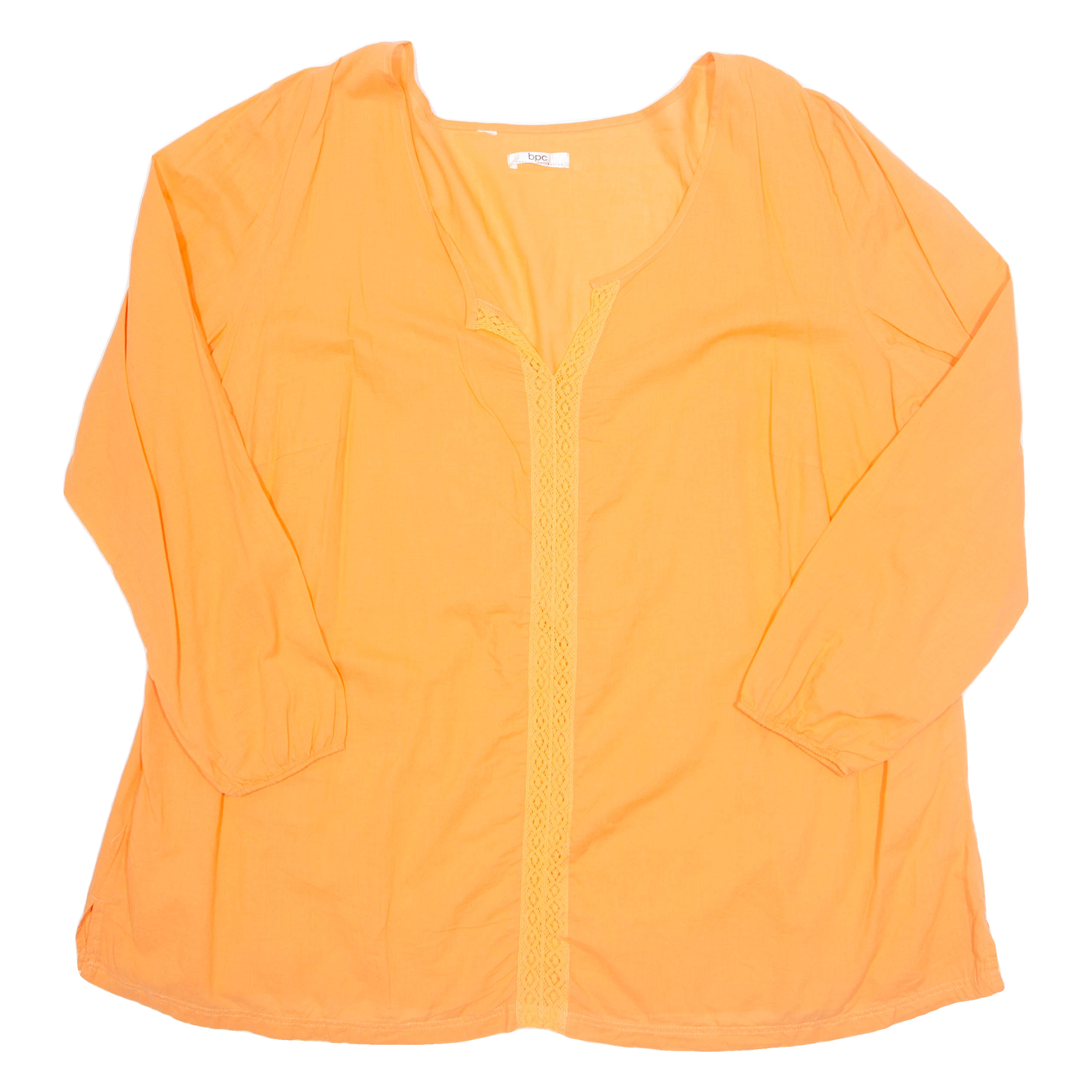 BPC Womens Top Orange V-Neck Long Sleeve XL Refurbished - N/A refurbished available on Cerqular
