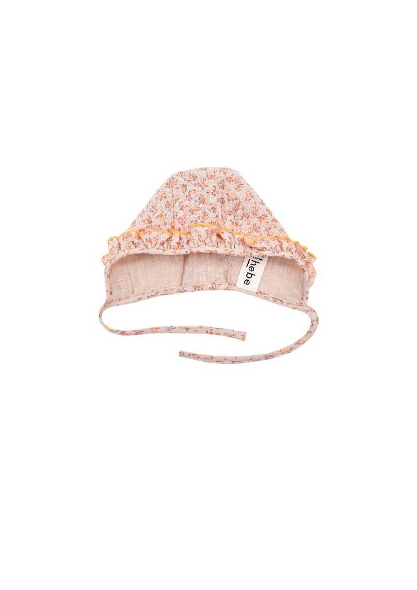 Baby Girl Hat with Floral Print | Size: 6-12m (44/46cm) Refurbished - N/A (Note: This brand may not be well-known globally refurbished available on Cerqular