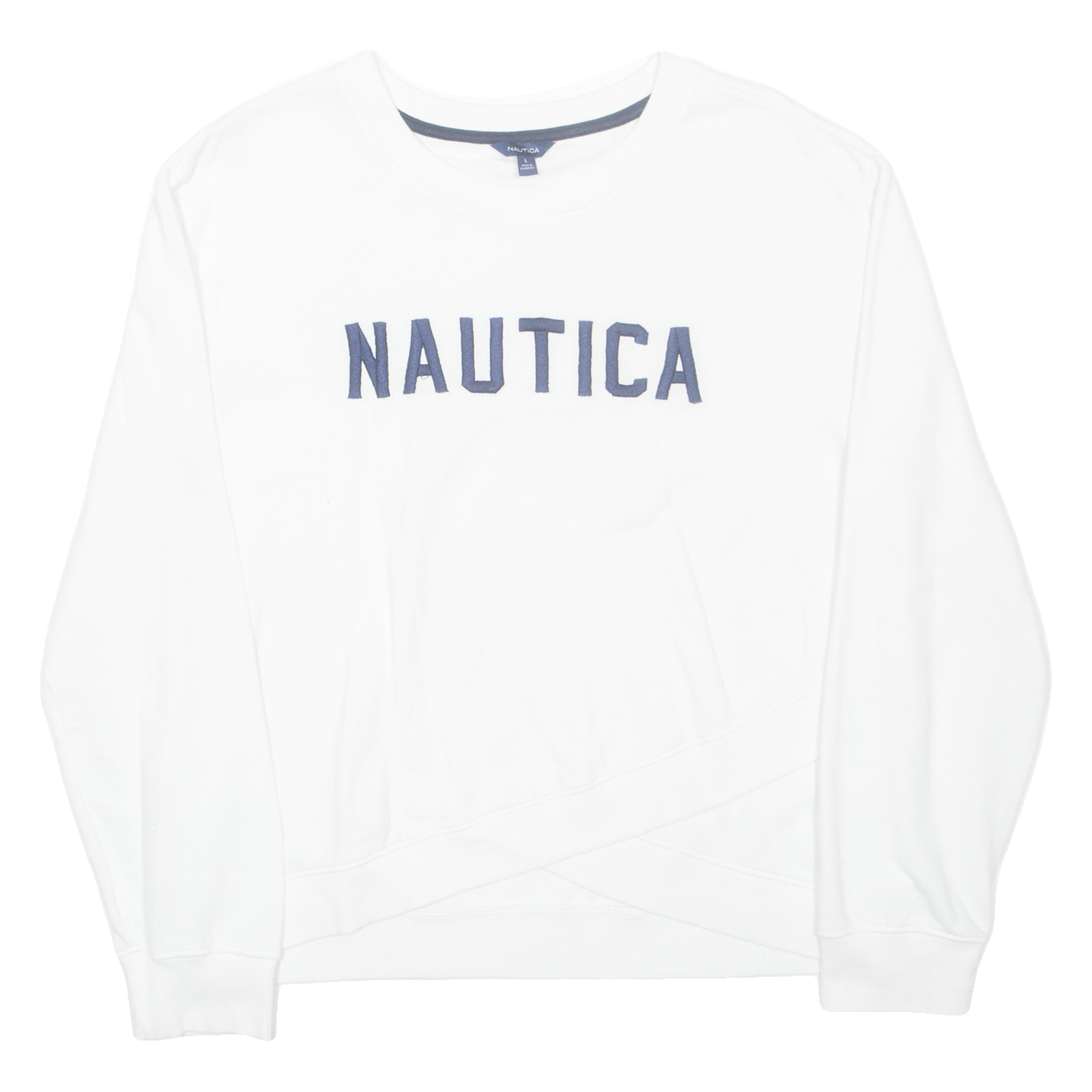 NAUTICA Womens Sweatshirt White L Refurbished - N/A refurbished available on Cerqular