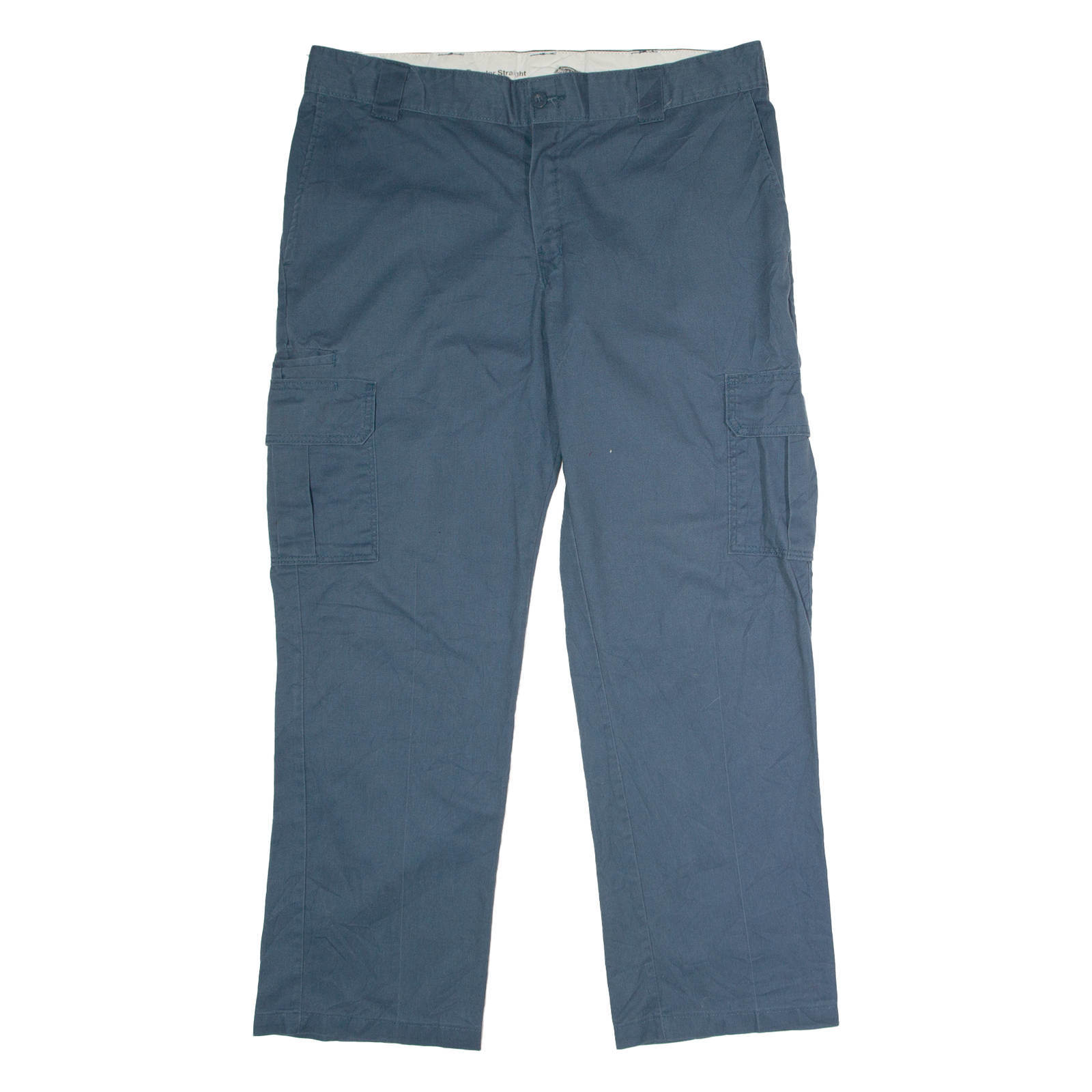 DICKIES Flex Workwear Cargo Mens Trousers Blue Regular Straight W38 L30 Refurbished - N/A refurbished available on Cerqular