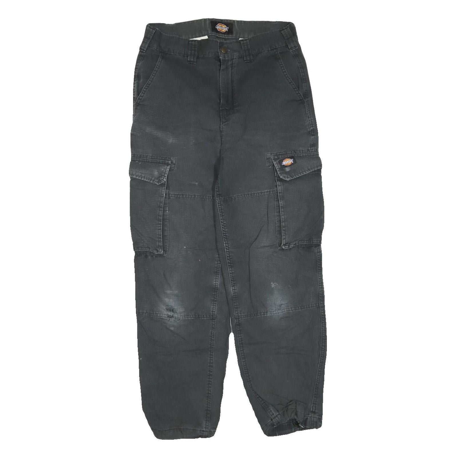 DICKIES Mens Cotton Blend Black Regular Cargo Trousers W30 L29 Workwear Refurbished - N/A refurbished available on Cerqular