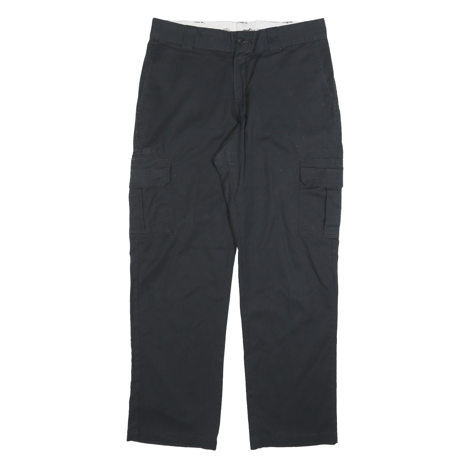 DICKIES Mens Cotton Blend Black Regular Fit Straight Leg Trousers W34 L32 Refurbished - N/A refurbished available on Cerqular