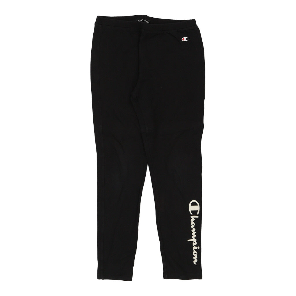 Champion Leggings - XS Black Cotton Blend Refurbished - Thrifted (note: this is a term often used to describe second- refurbished available on Cerqular