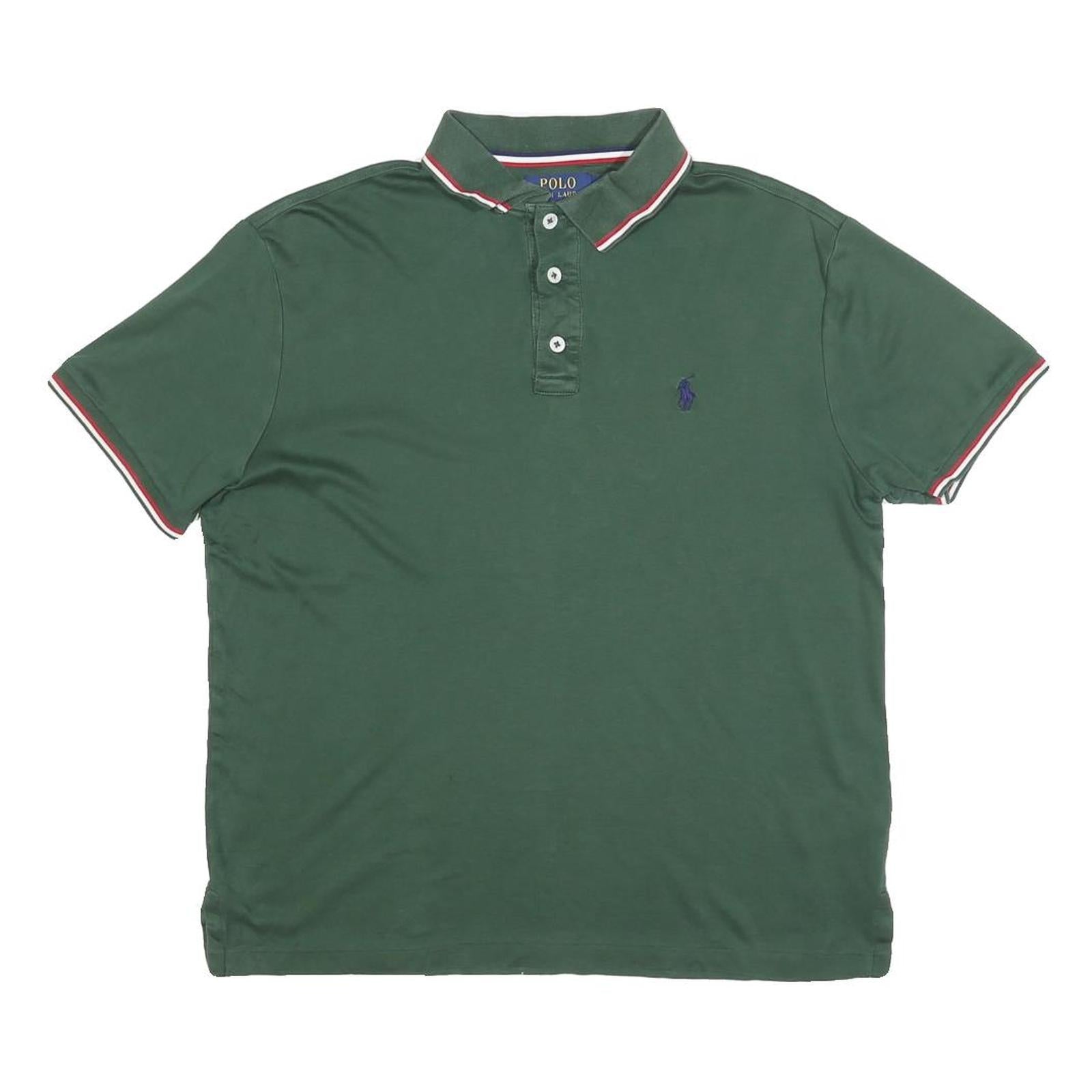 POLO RALPH LAUREN Womens Green Short Sleeve Plain Polo Shirt M Cotton Blend Refurbished - N/A refurbished available on Cerqular