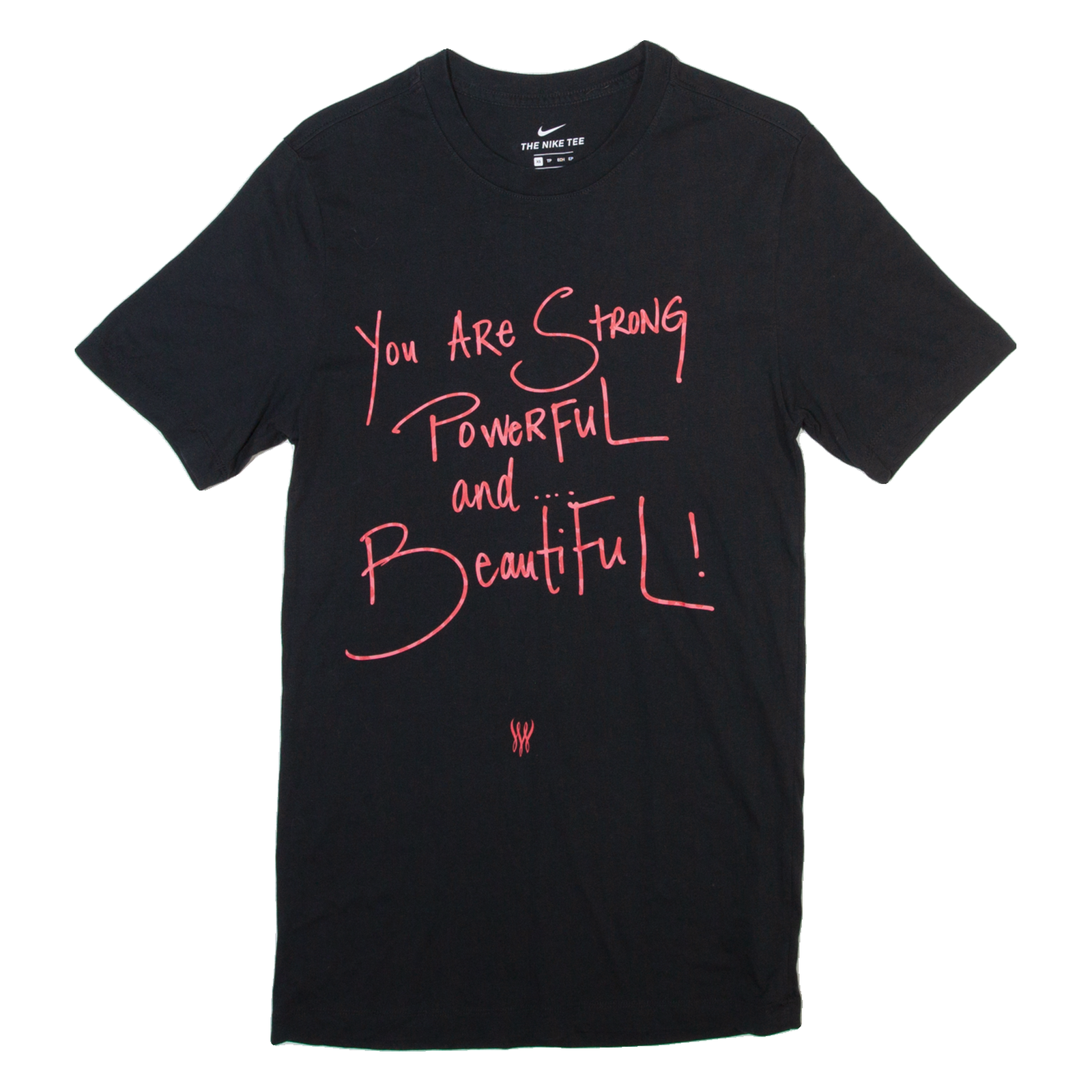 NIKE You Are Strong Womens T-Shirt Black Crew Neck XS Refurbished - N/A refurbished available on Cerqular