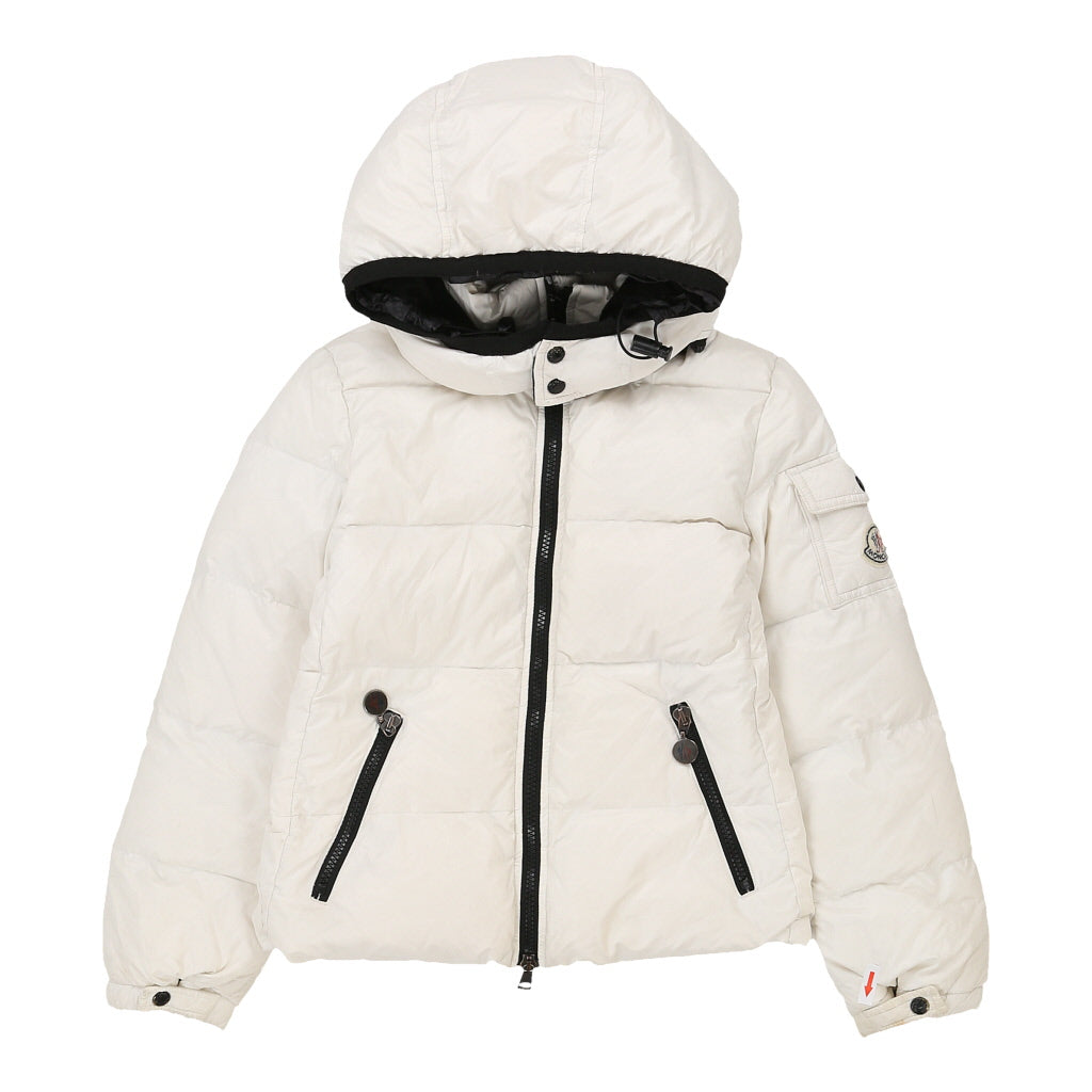8 Years Moncler Puffer - Small White Polyester | Size: small Refurbished - N/A (Preloved Designer is not a specific brand, it refurbished available on Cerqular