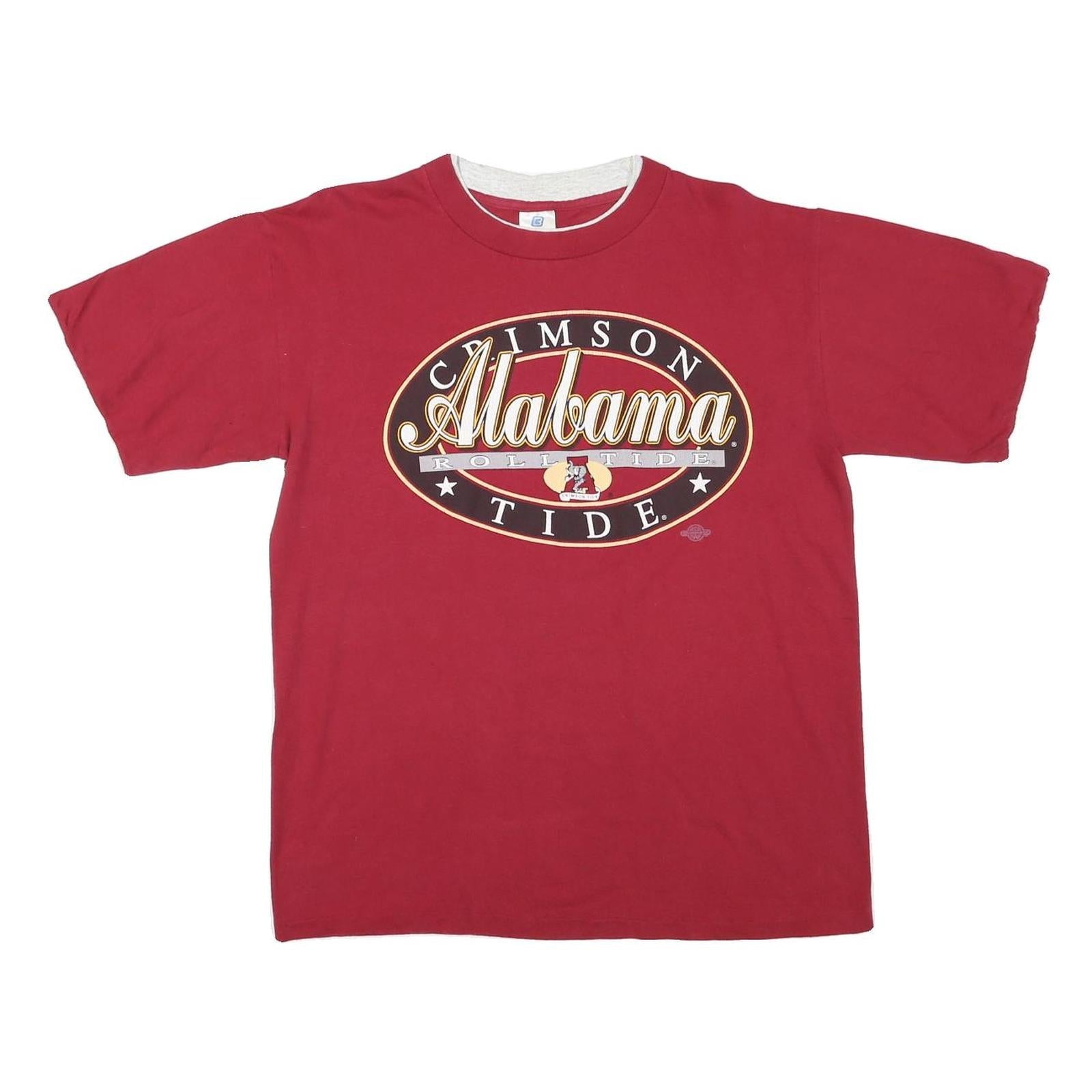 BELTON Mens Red Alabama Graphic T-Shirt L Short Sleeve Crew Neck Cotton Blend Refurbished - N/A refurbished available on Cerqular