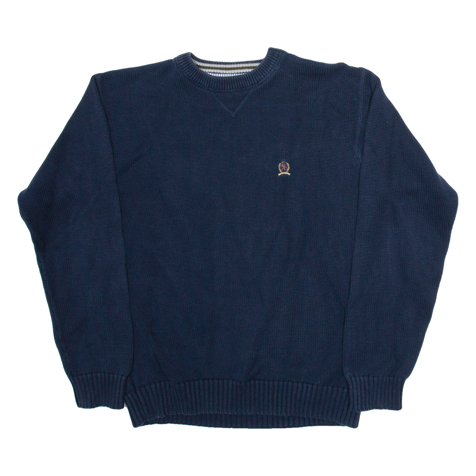 TOMMY HILFIGER Mens Jumper Blue Tight Knit L Refurbished - N/A refurbished available on Cerqular