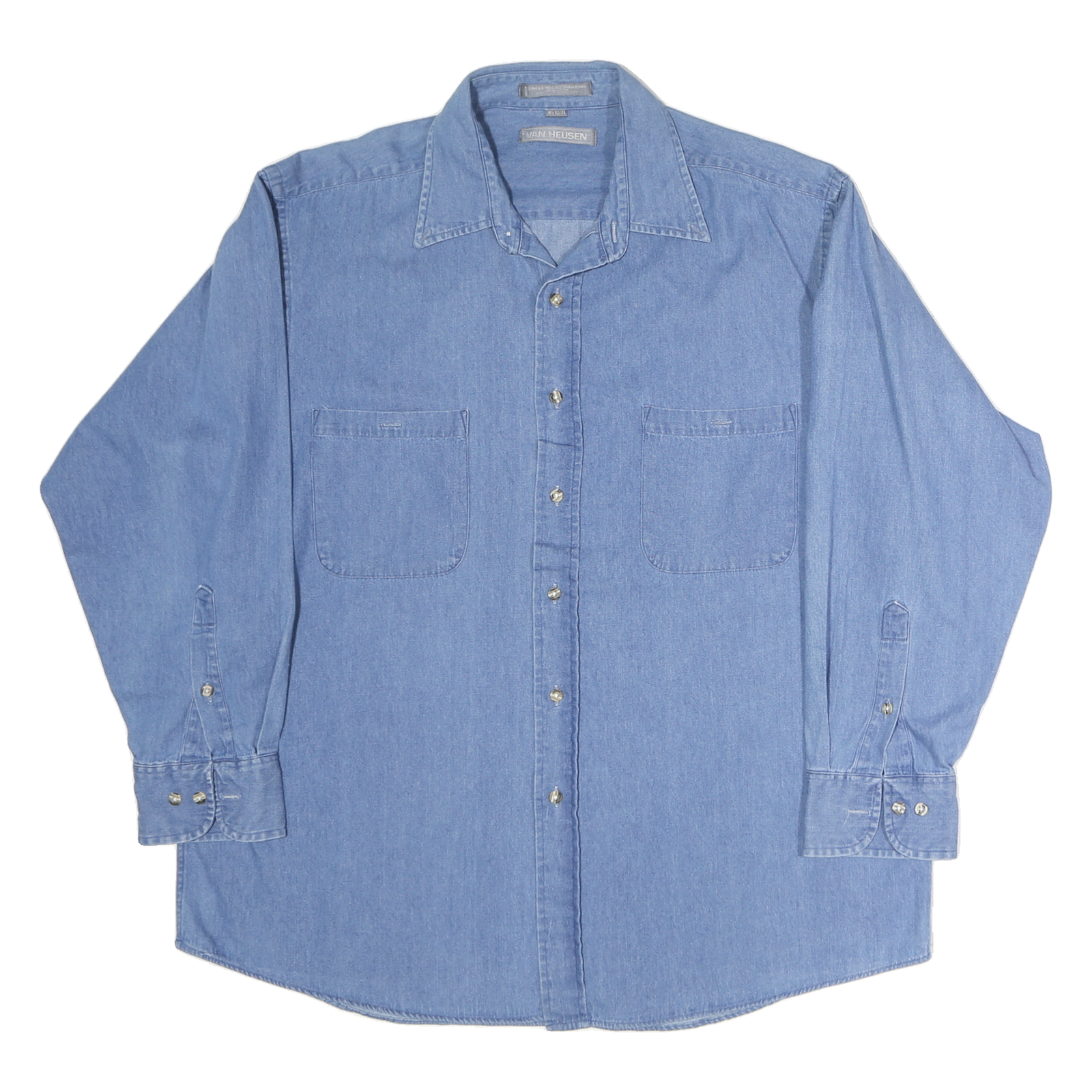 Buy VAN HEUSEN Mens Blue Cotton Denim Shirt M Button Pocket Long Sleeve Comfortable Refurbished - $31.19 VAN HEUSEN Mens Blue Cotton Denim Shirt M Button Pocket Long Sleeve Comfortable Refurbished - N/A refurbished available on Cerqular