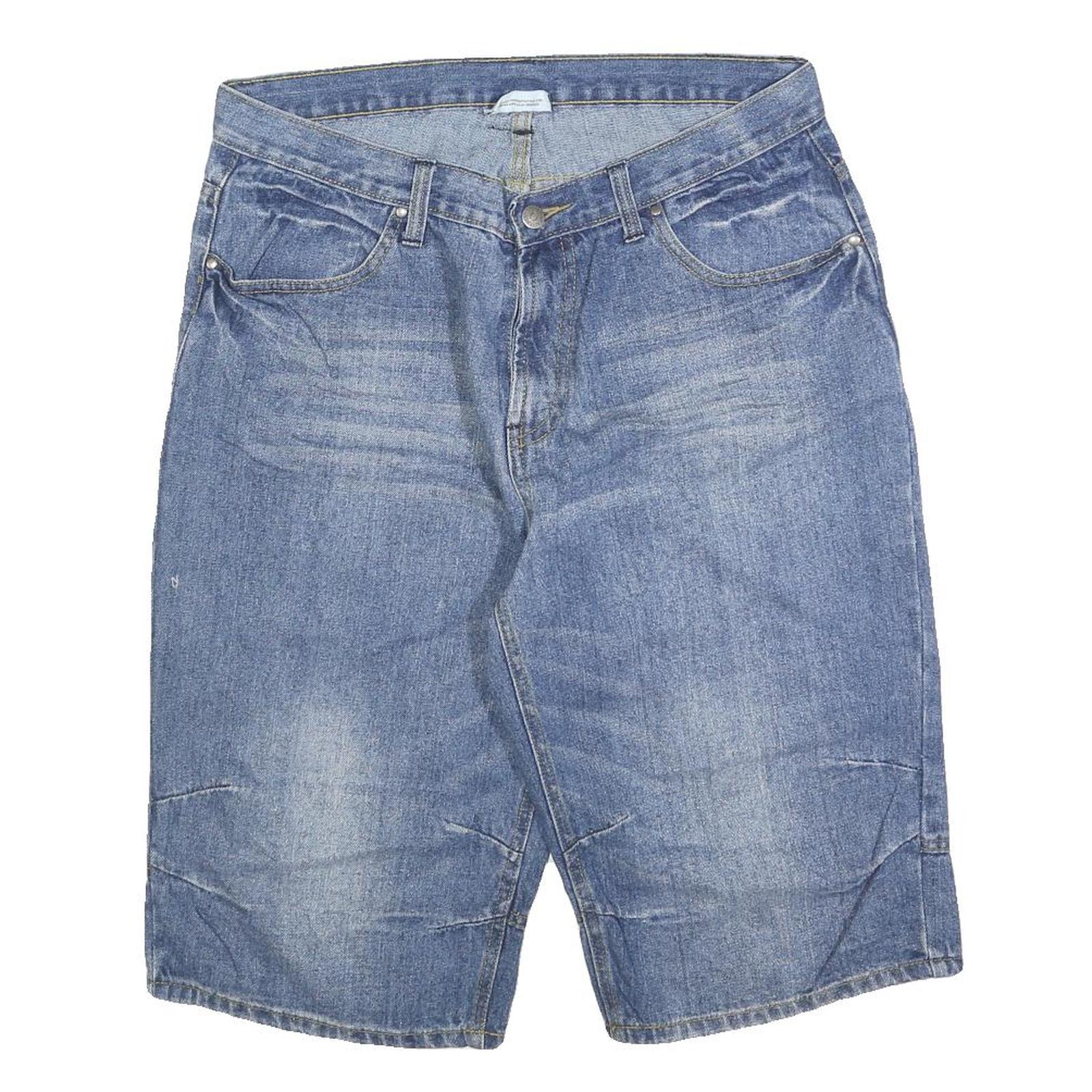 VAN VAAN Mens Denim Blue Cotton Blend Casual Shorts L W32 Relaxed Fit Refurbished - N/A refurbished available on Cerqular