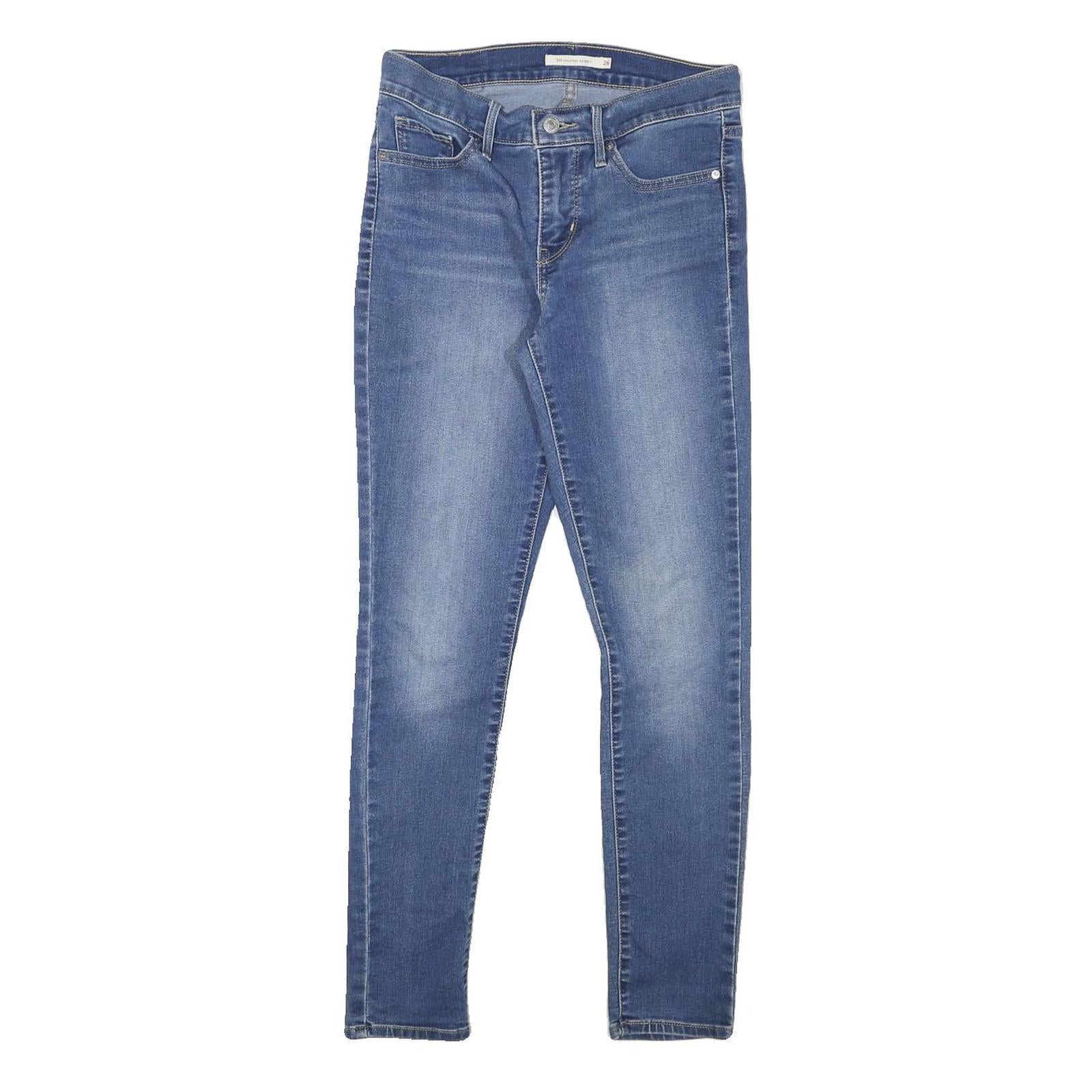 LEVI'S Womens Slim Blue Denim Jeans W26 L27 Slim Fit Zip Closure Classic Refurbished - N/A refurbished available on Cerqular