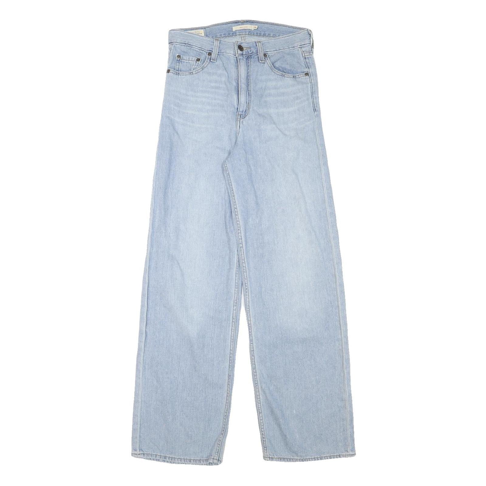 LEVI'S Womens Blue Loose Straight Denim Light W26 L29 Comfortable Zip Jeans Refurbished - N/A refurbished available on Cerqular