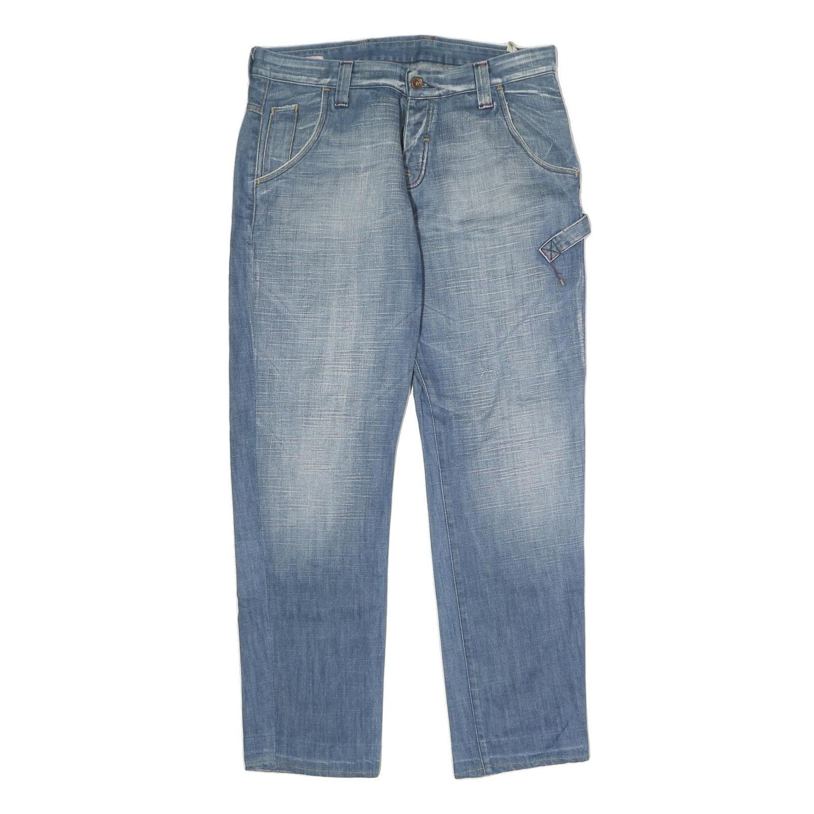 JACK & JONES Mens Jeans Blue Regular Straight Denim Medium W34 L31 Casual Wear Refurbished - N/A refurbished available on Cerqular