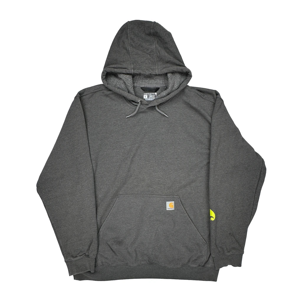 Loose Fit Carhartt Hoodie - XL Grey Cotton Refurbished - Thrifted (note: this is a term often used to describe second- refurbished available on Cerqular