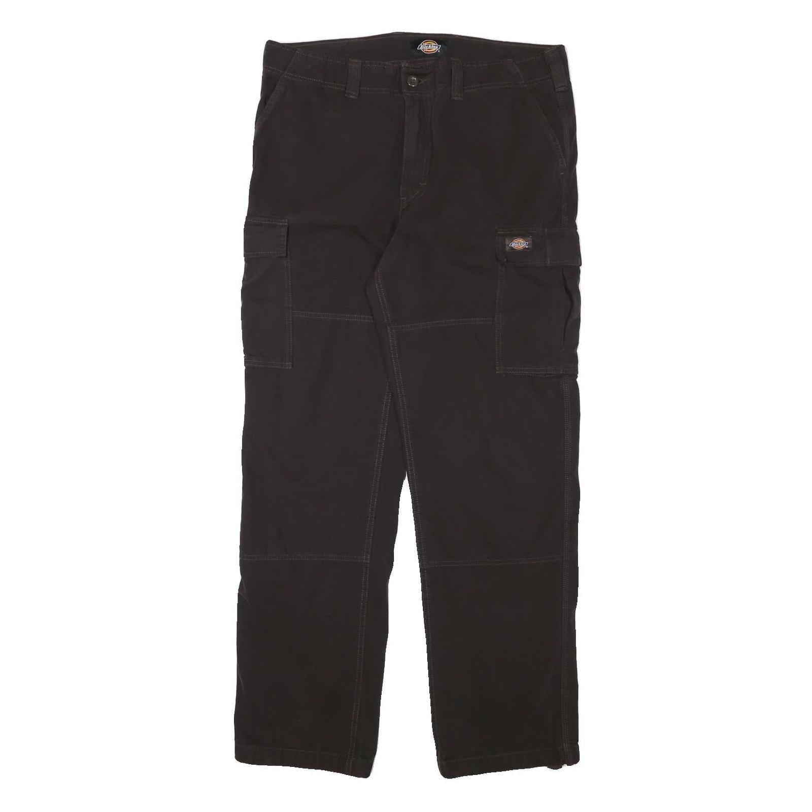 DICKIES Mens Regular Fit Black Cotton Blend Cargo Trousers W35 L31 Durable Refurbished - N/A refurbished available on Cerqular