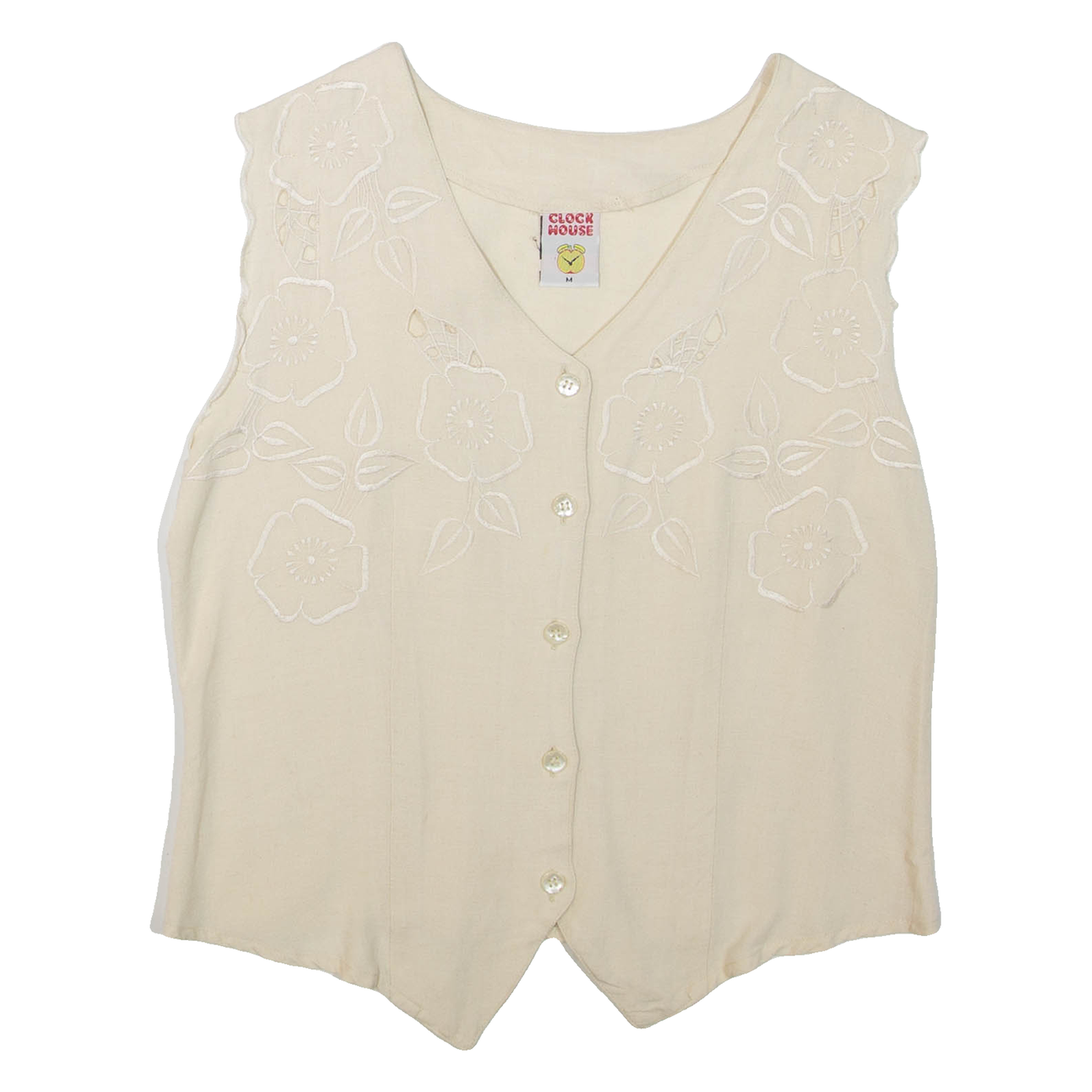 CLOCK HOUSE Womens Top Beige Sleeveless M Refurbished - N/A refurbished available on Cerqular