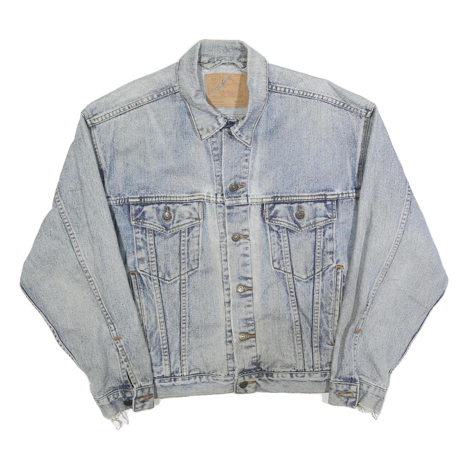 LEVI'S Mens Blue Denim Button Jacket M Cotton Blend Classic Vintage Fit Casual Refurbished - N/A refurbished available on Cerqular