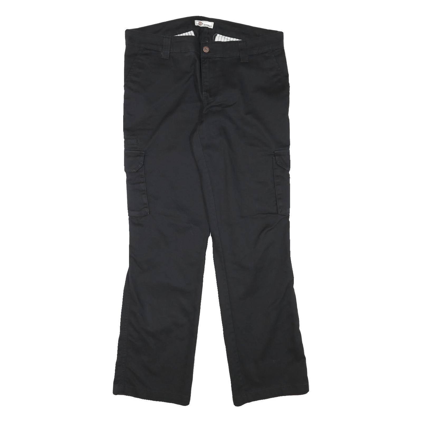 DICKIES Womens Regular Fit Black Cargo Trousers W34 L31 Practical Comfortable Refurbished - N/A refurbished available on Cerqular