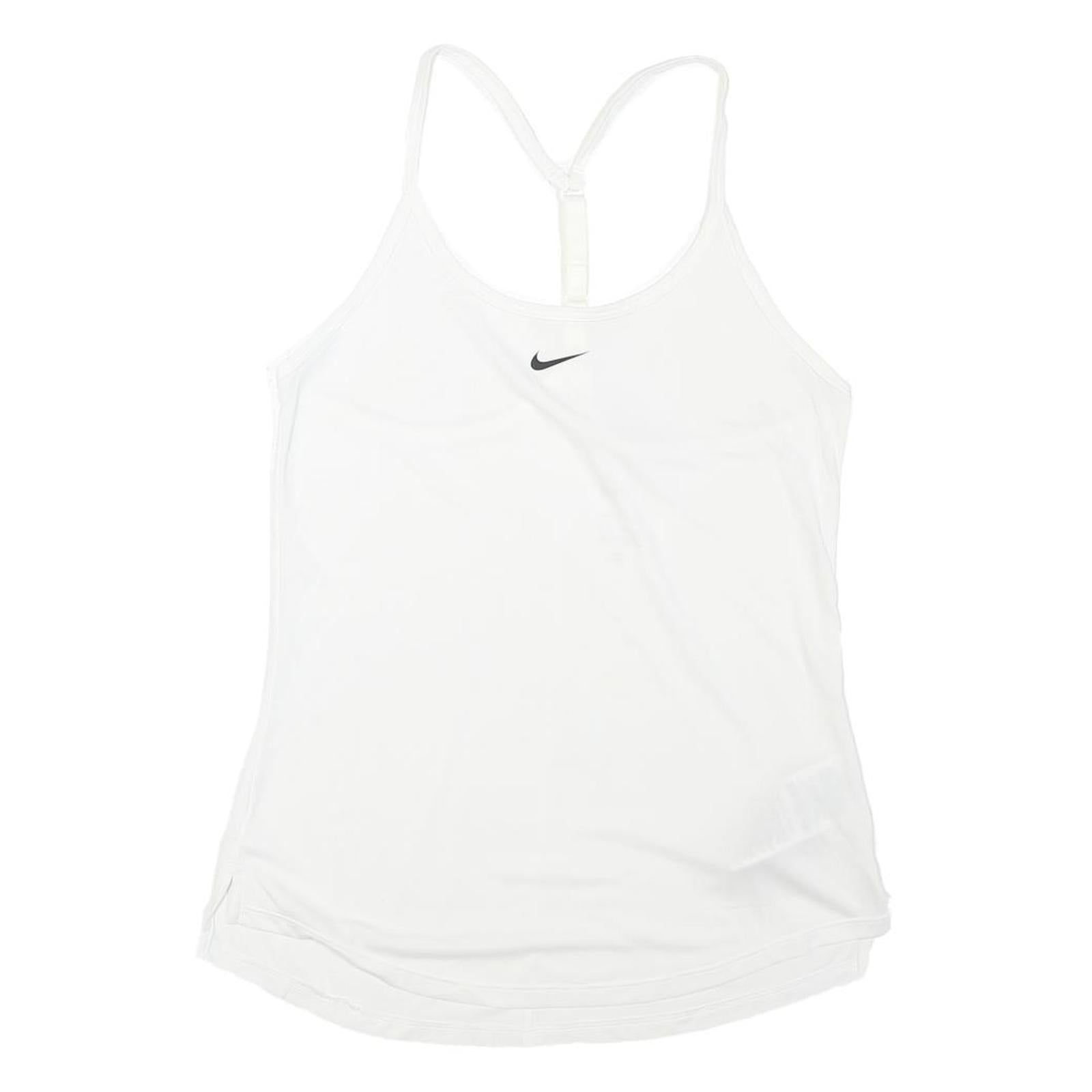 NIKE Mens White Lightweight Racerback Vest XS Polyester Blend Crew Neck Refurbished - N/A refurbished available on Cerqular