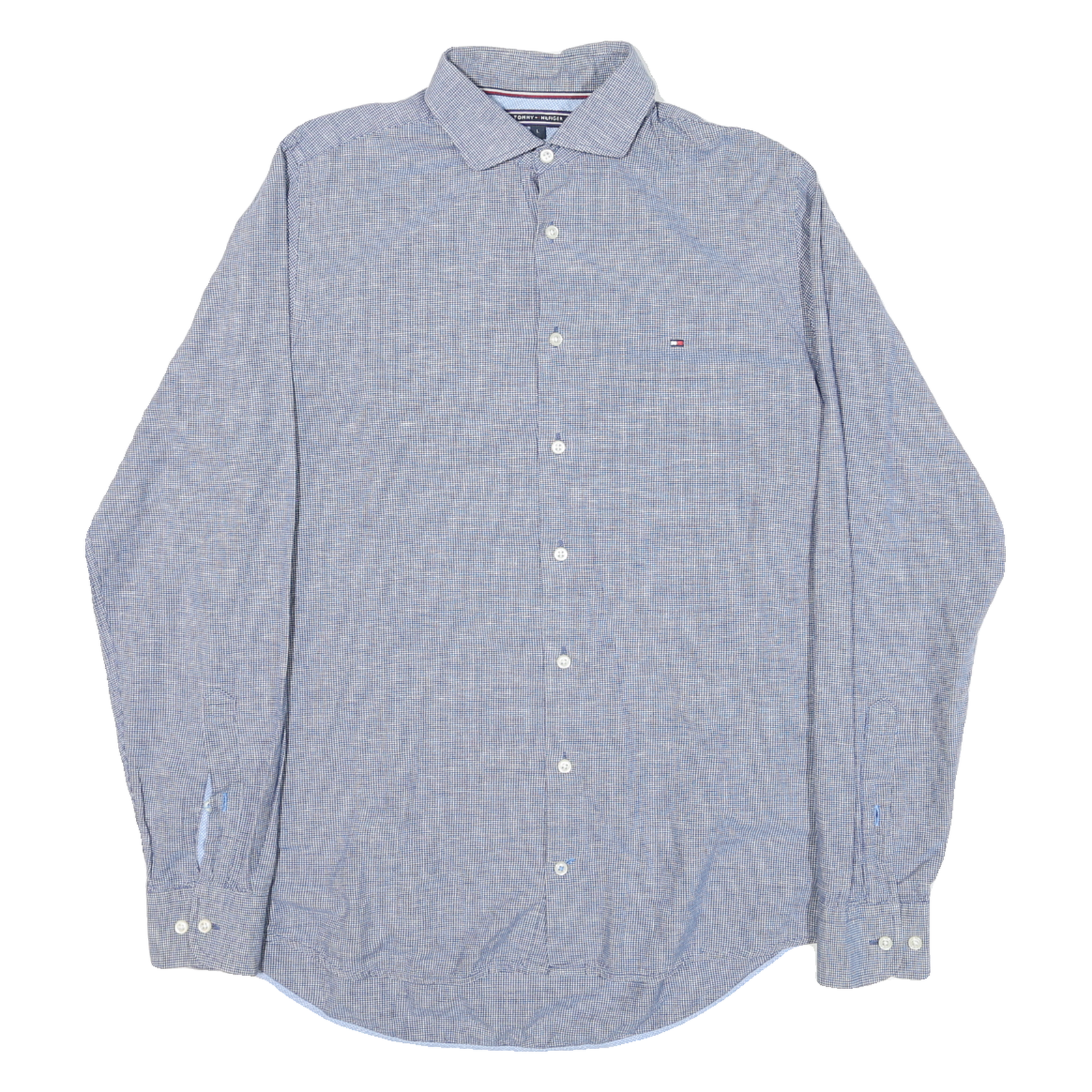 Buy TOMMY HILFIGER Mens Blue & White Check Shirt L Classic Cotton Blend Button Down Refurbished - $25.99 TOMMY HILFIGER Mens Blue & White Check Shirt L Classic Cotton Blend Button Down Refurbished - N/A refurbished available on Cerqular