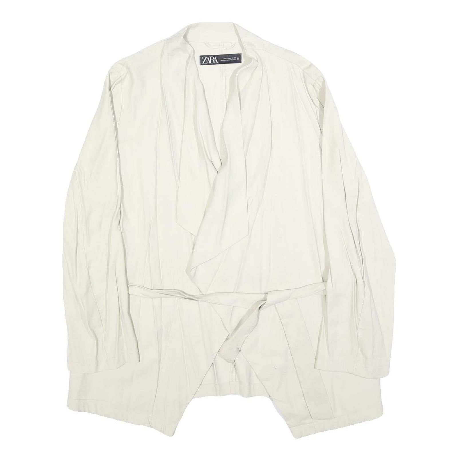 Buy ZARA Womens White Jacket L Polyester Blend Drawstring Plain Stylish Lightweight Refurbished - $32.49 ZARA Womens White Jacket L Polyester Blend Drawstring Plain Stylish Lightweight Refurbished - N/A refurbished available on Cerqular