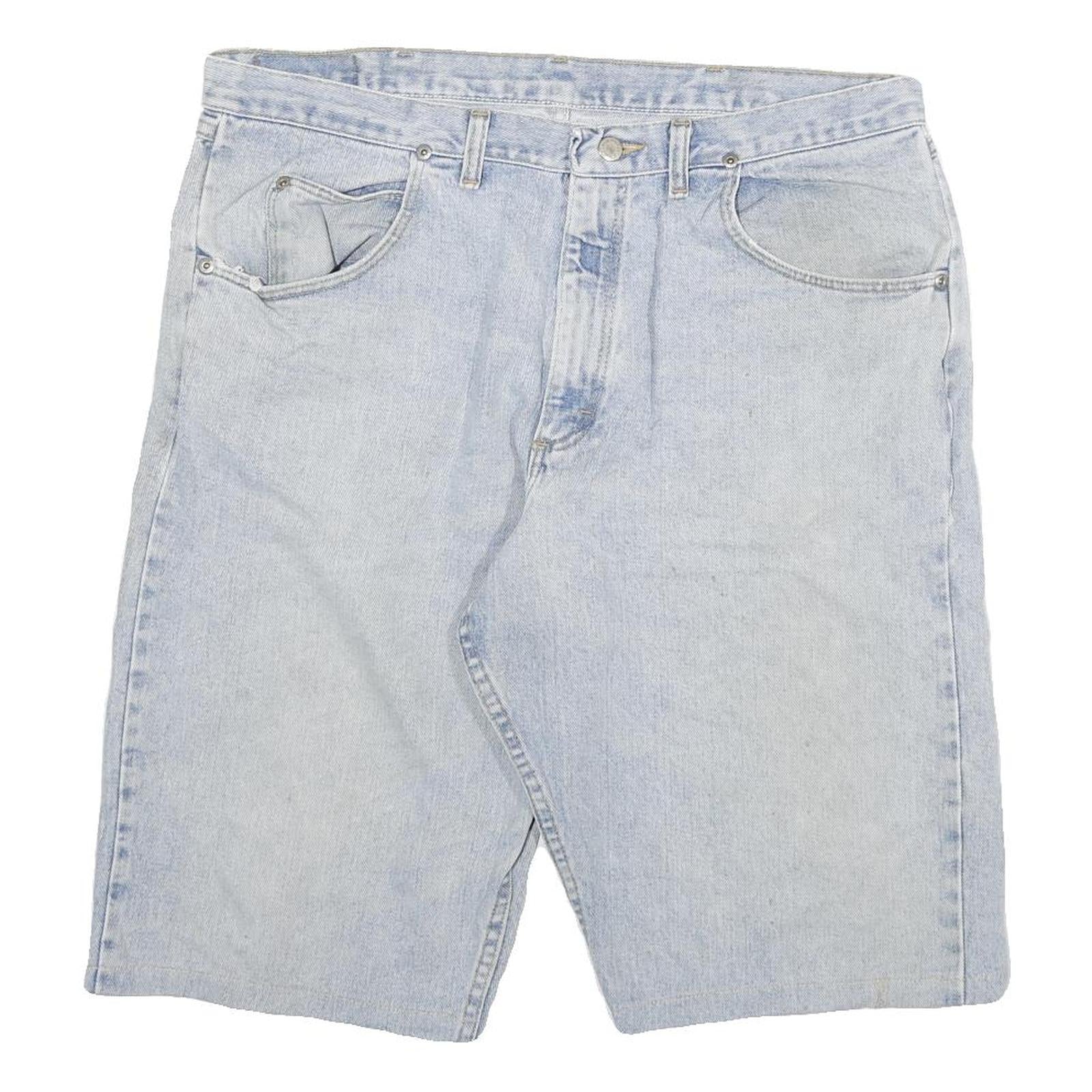 WRANGLER Mens Shorts Blue Denim 2XL W36 Classic Cotton Blend Comfort Refurbished - N/A refurbished available on Cerqular