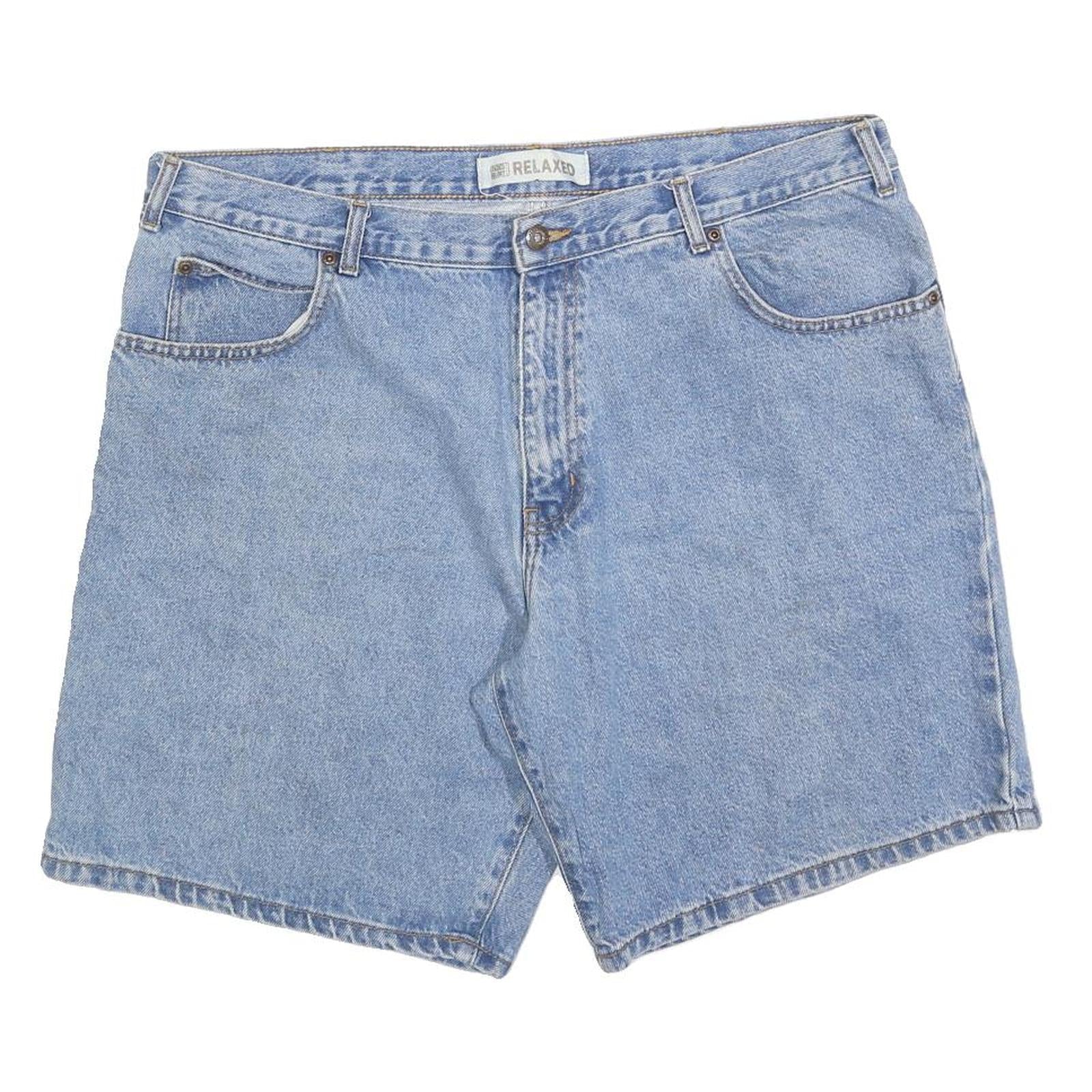 FADED GLORY Mens Shorts Blue Classic 2XL W40 Cotton Blend Relaxed Fit Refurbished - N/A refurbished available on Cerqular