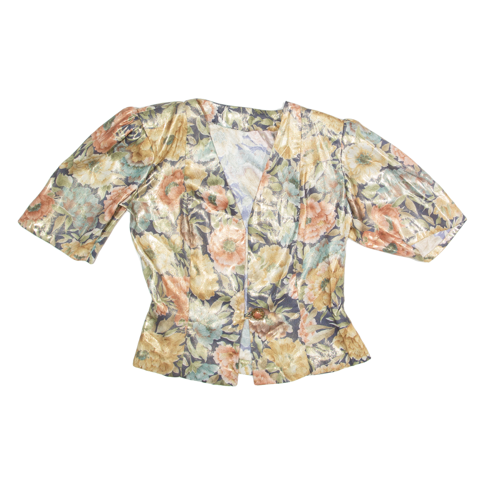 Buy Womens Printed Blouse Blue V-Neck 90s Floral S Refurbished - $16.89 Womens Printed Blouse Blue V-Neck 90s Floral S Refurbished - N/A refurbished available on Cerqular