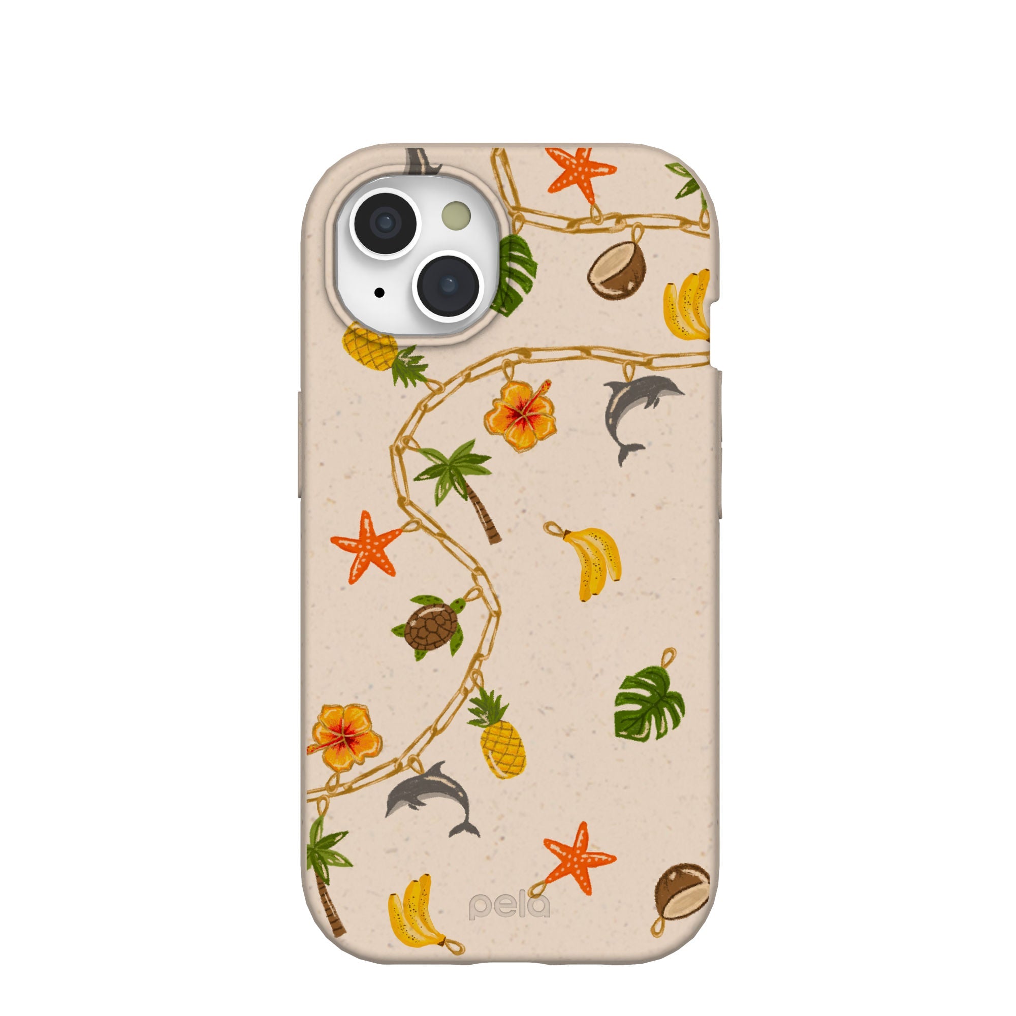 Seashell Island Charms iPhone 15 Case Refurbished - Pela Case refurbished available on Cerqular