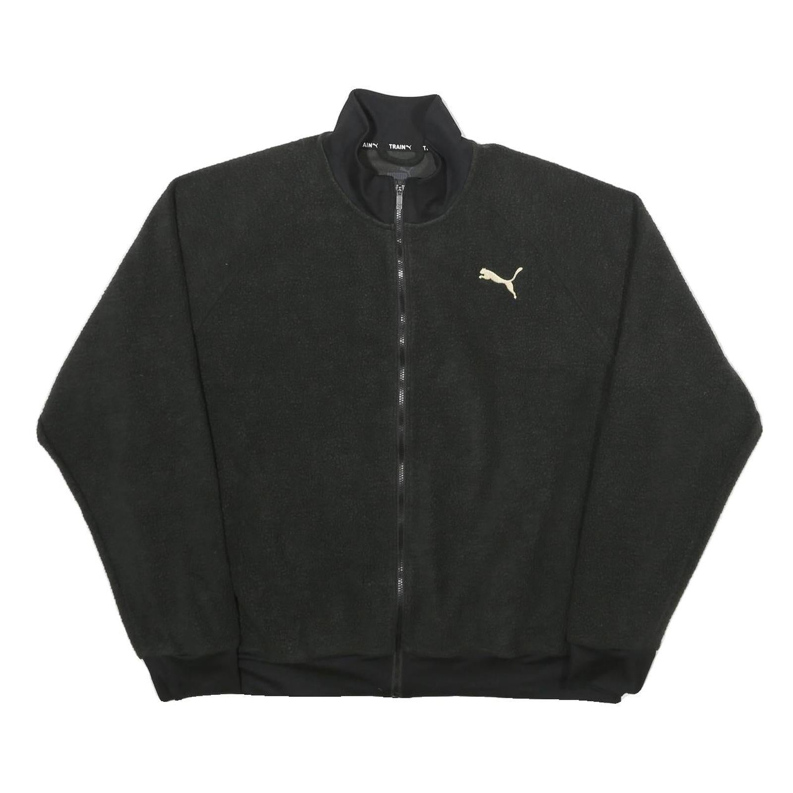 PUMA Mens Black Track Jacket XL Polyester Plain Zip Athletic Sportswear Refurbished - N/A refurbished available on Cerqular