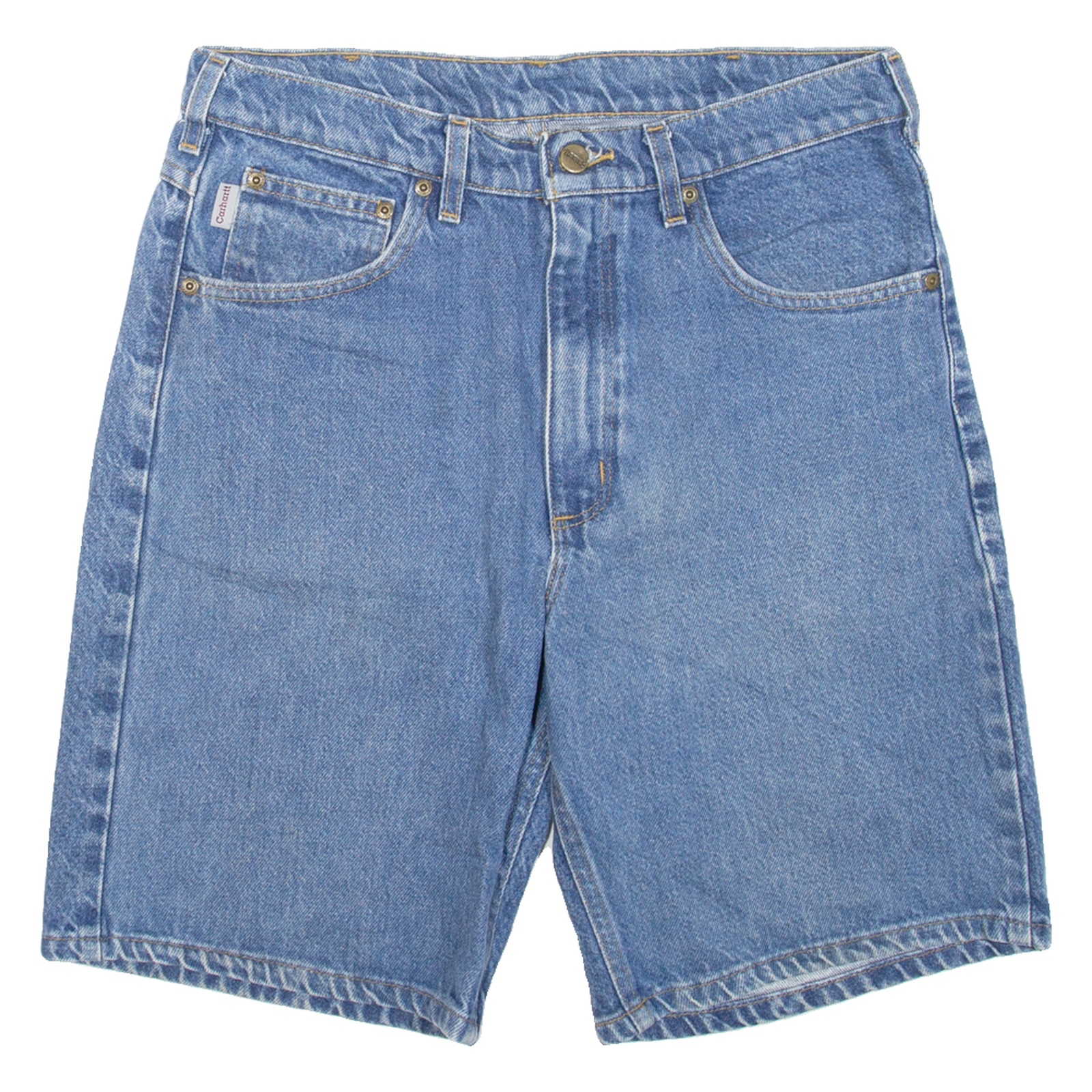 CARHARTT Womens Jorts Shorts Blue M W32 Refurbished - N/A refurbished available on Cerqular
