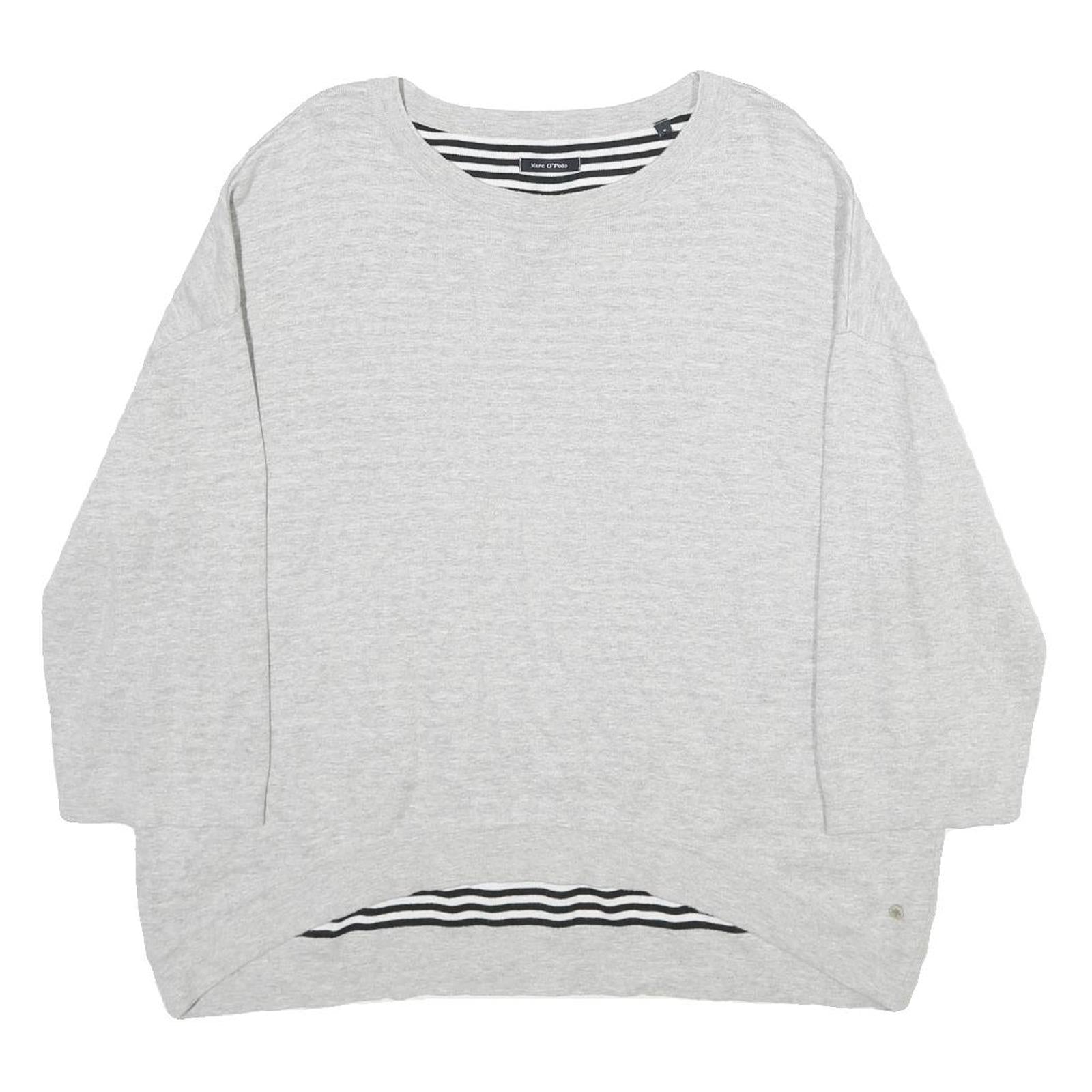 MARC O'POLO Womens Light Grey Plain Pullover Crew Neck Basic Knit Size M Cotton Refurbished - N/A refurbished available on Cerqular