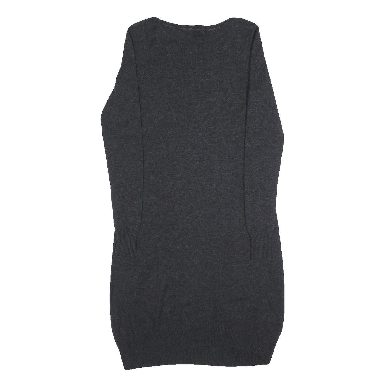 Womens Grey Wool Blend Bodycon Jersey Dress XS Long Sleeve Round Neck Refurbished - N/A refurbished available on Cerqular