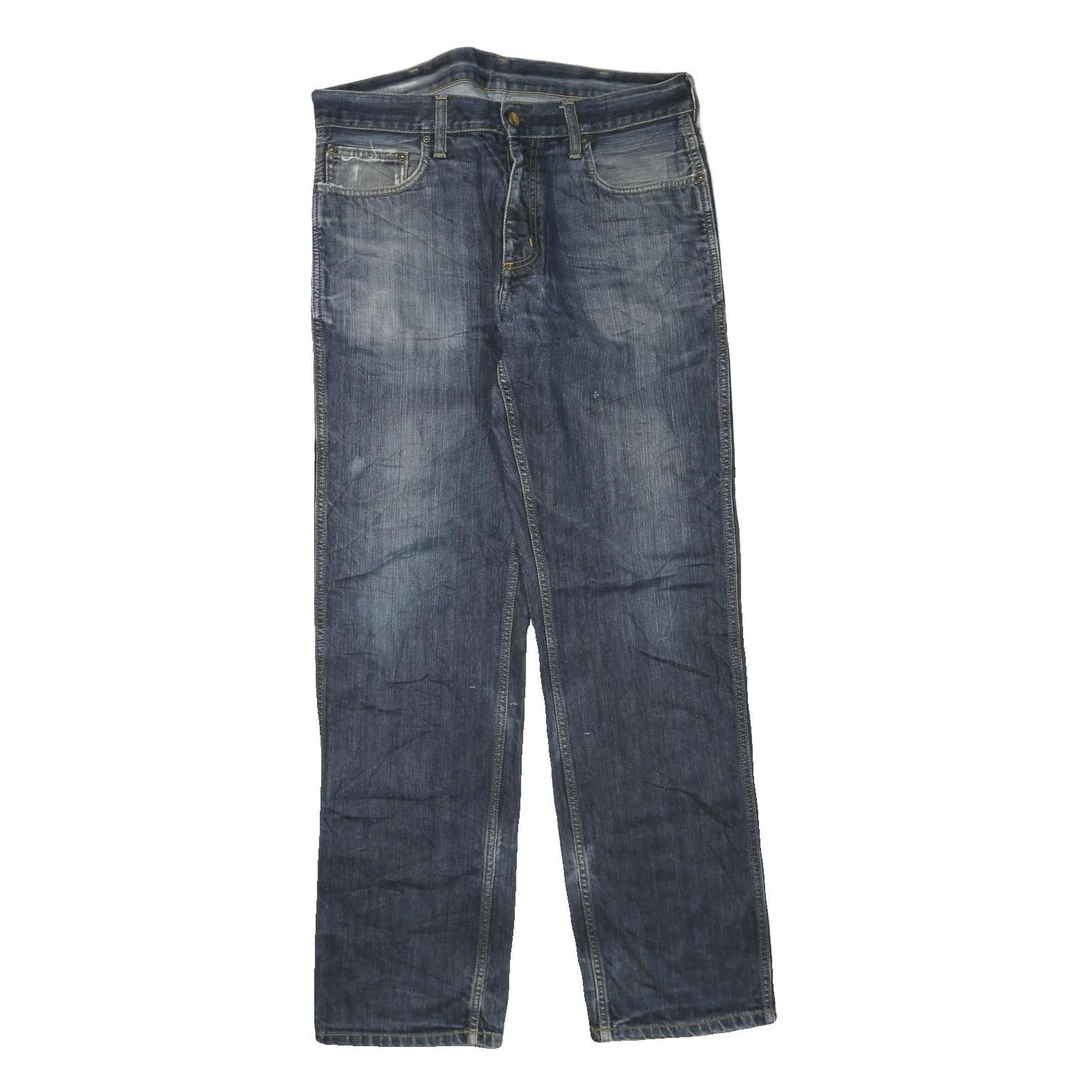 CARHARTT Mens Jeans Blue Regular Straight Denim Medium W34 L33 Casual Workwear Refurbished - N/A refurbished available on Cerqular