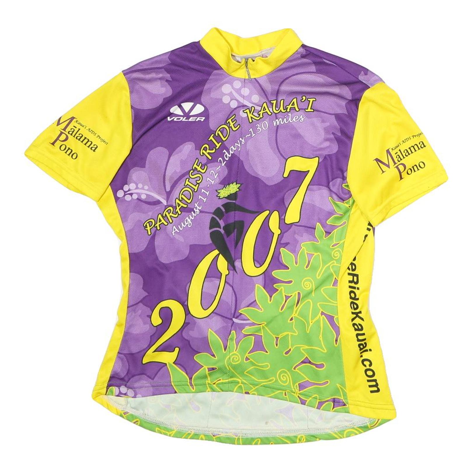 VOLEA Mens Purple & Yellow Graphic T-Shirt M Short Sleeve Crew Neck Paradise Refurbished - N/A refurbished available on Cerqular