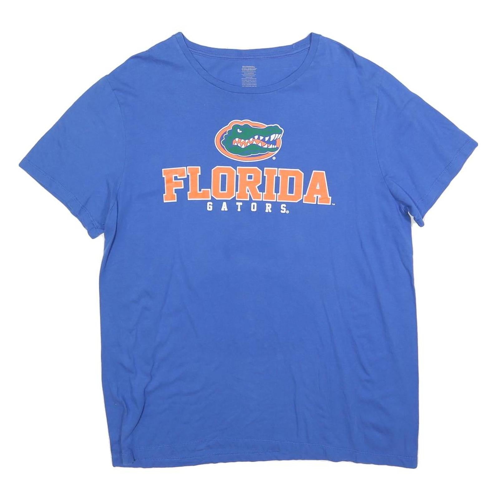NATIONAL COLLEGIAN Mens Blue Florida Gators Graphic T-Shirt XL Short Sleeve Crew Refurbished - N/A refurbished available on Cerqular
