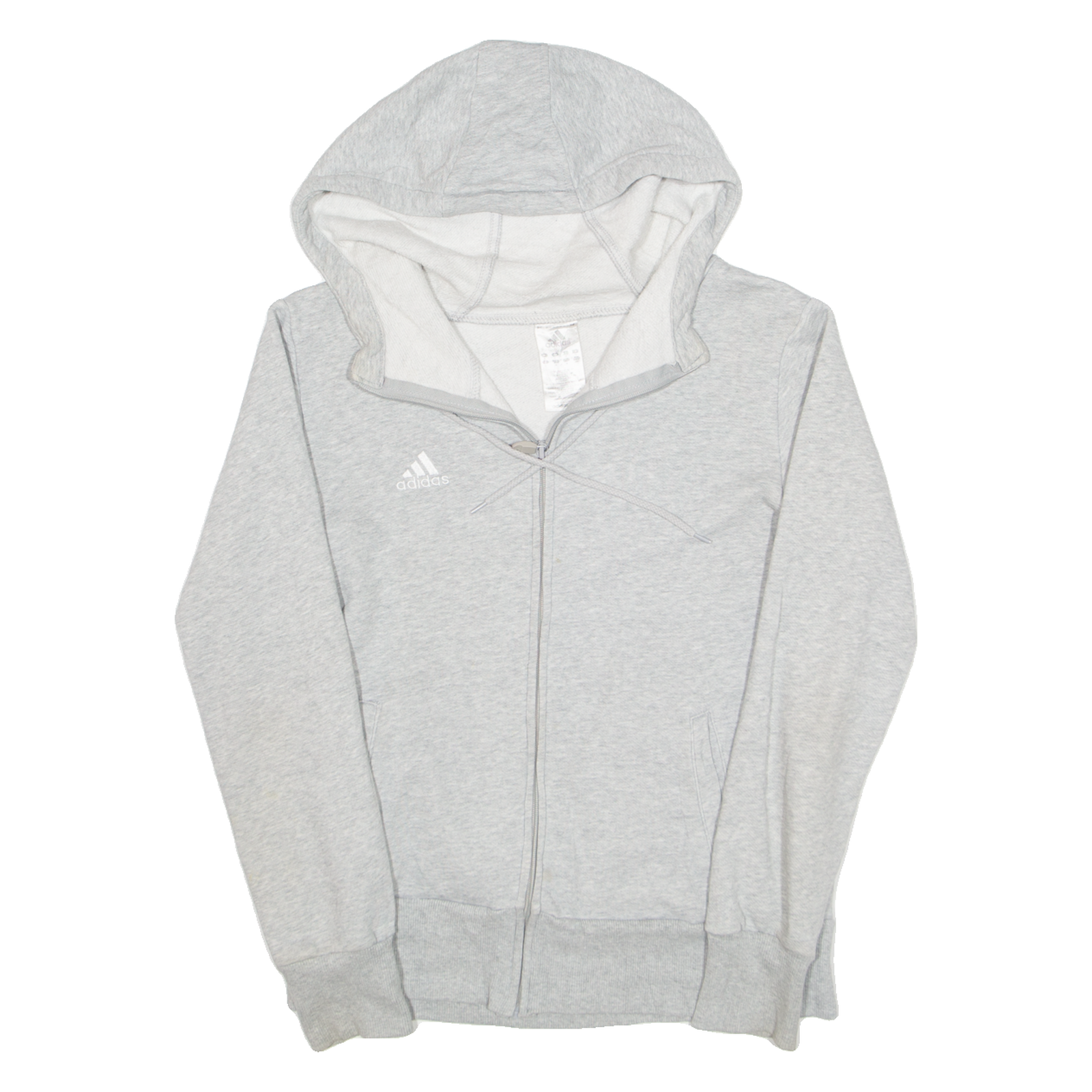 ADIDAS Womens Grey Hoodie Full Zip UK 8 Refurbished - N/A refurbished available on Cerqular
