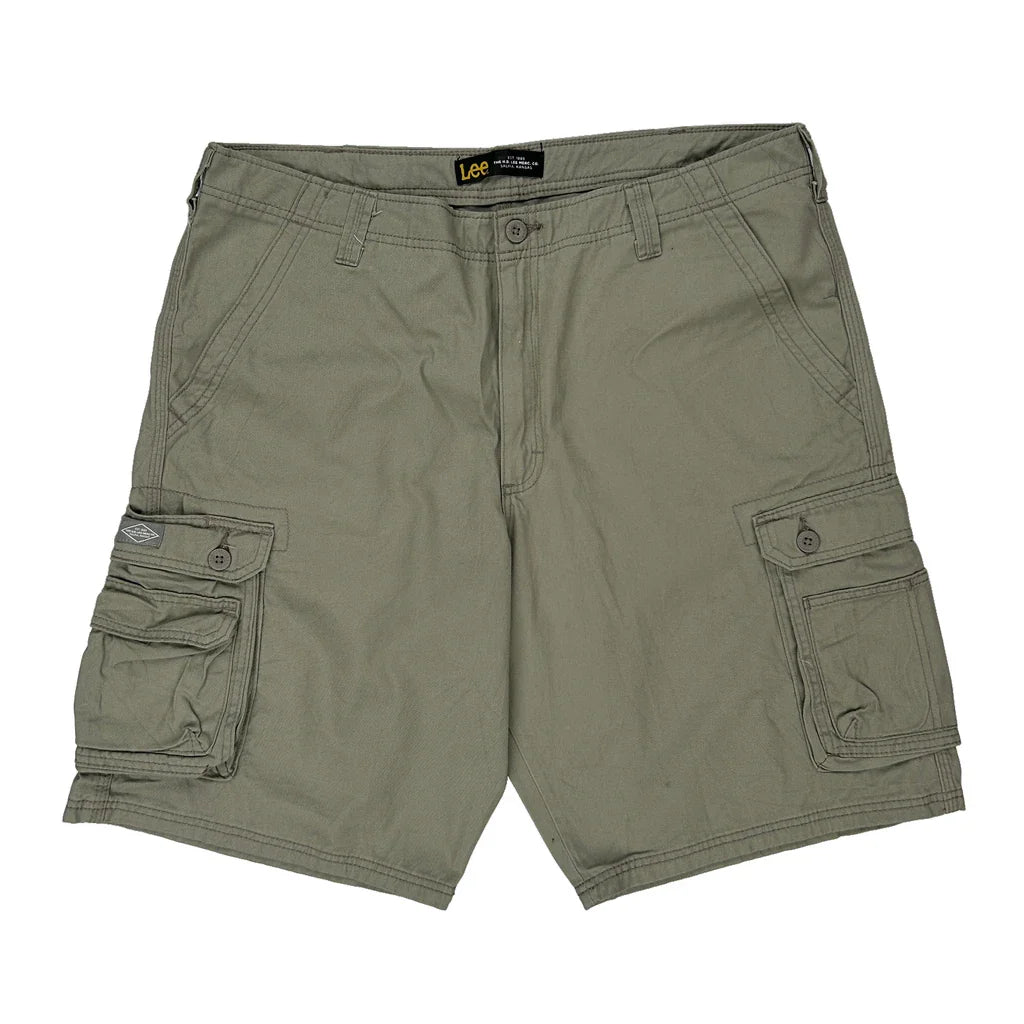 Lee Cargo Shorts - 37W 11L Green Cotton Refurbished - Thrifted (note: this is a term often used to describe second- refurbished available on Cerqular