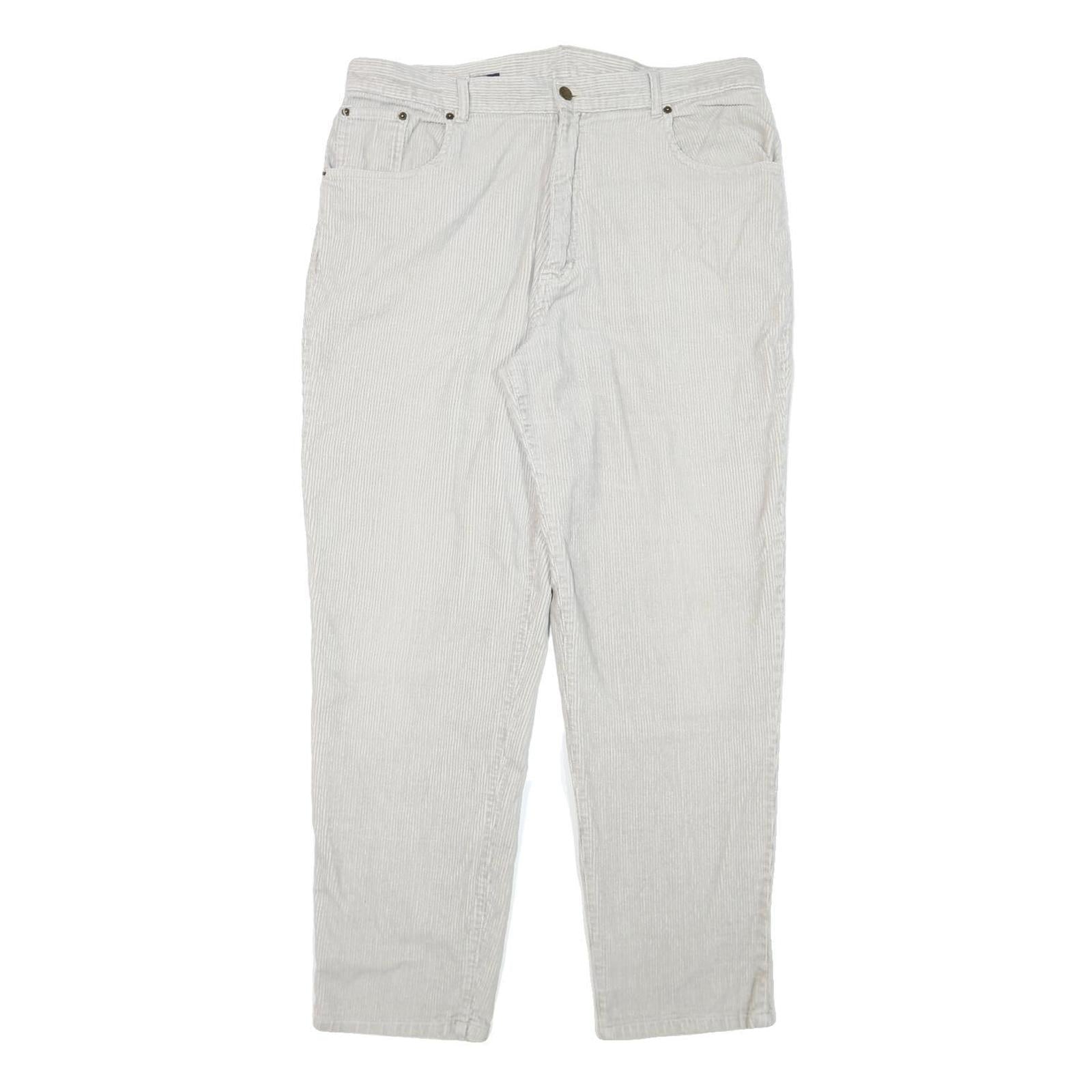 CHEROKEE Mens Relaxed Cotton Blend White Zip Trousers W36 L30 Casual Wear Refurbished - N/A refurbished available on Cerqular