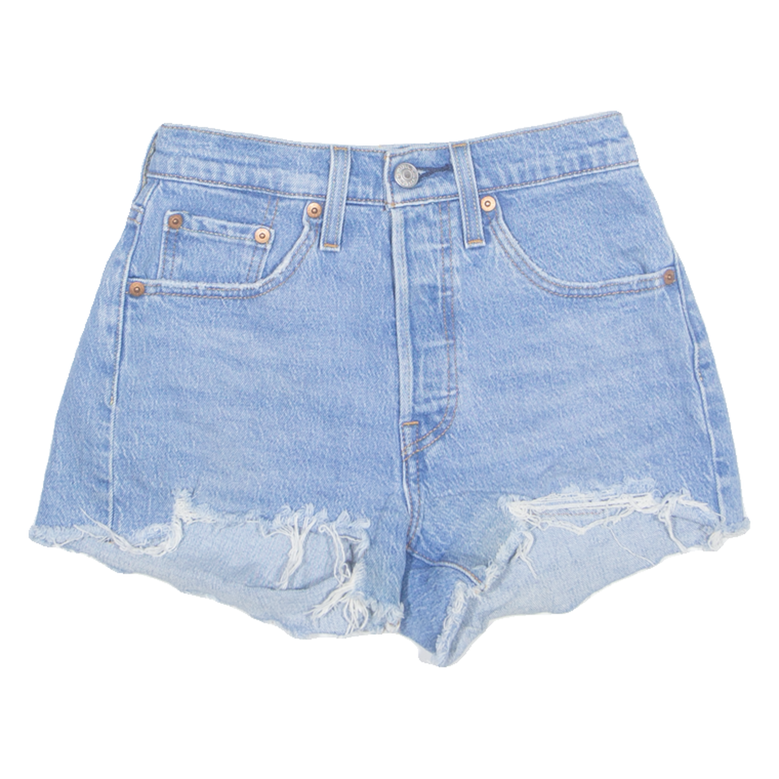 LEVI'S Cut Off 501 Womens Denim Shorts Blue Regular XXS W24 Refurbished - N/A refurbished available on Cerqular