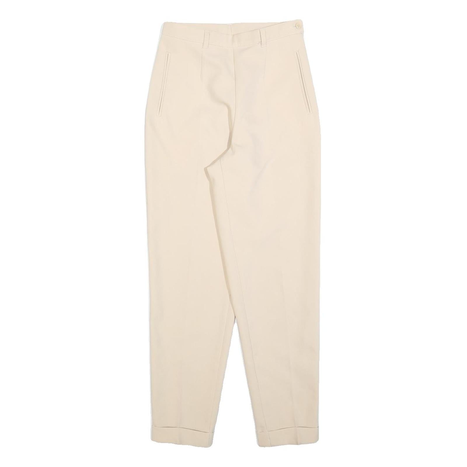 Buy Womens Slim Cream Polyester Trousers W25 L28 Zip Closure Stylish Fit Refurbished - $23.39 Womens Slim Cream Polyester Trousers W25 L28 Zip Closure Stylish Fit Refurbished - N/A refurbished available on Cerqular