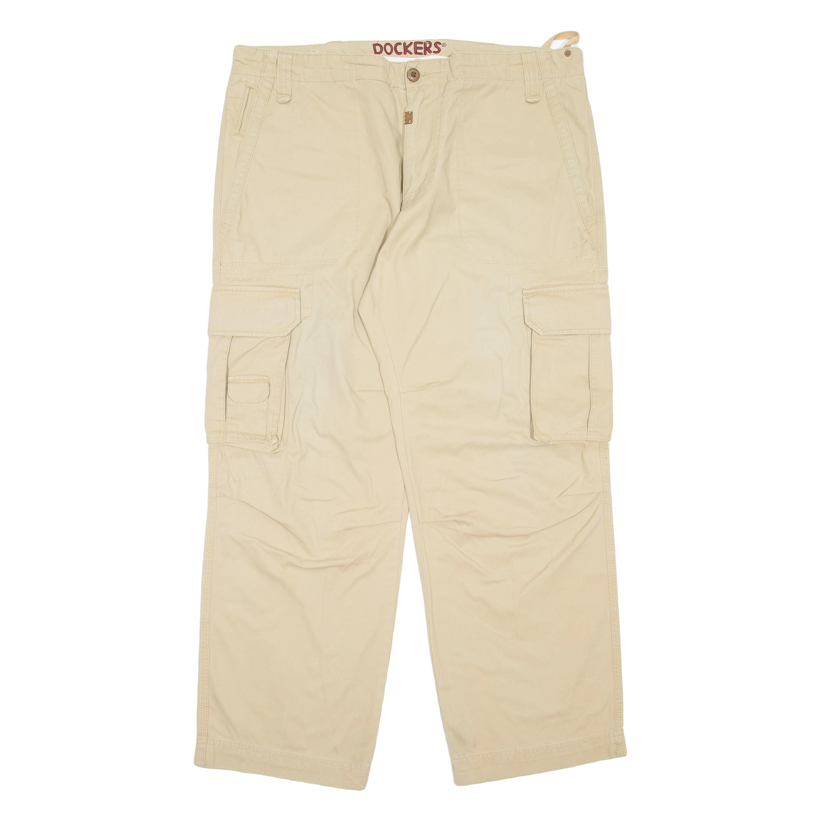 DOCKERS Mens Trousers Beige Regular Straight W38 L32 Refurbished - N/A refurbished available on Cerqular