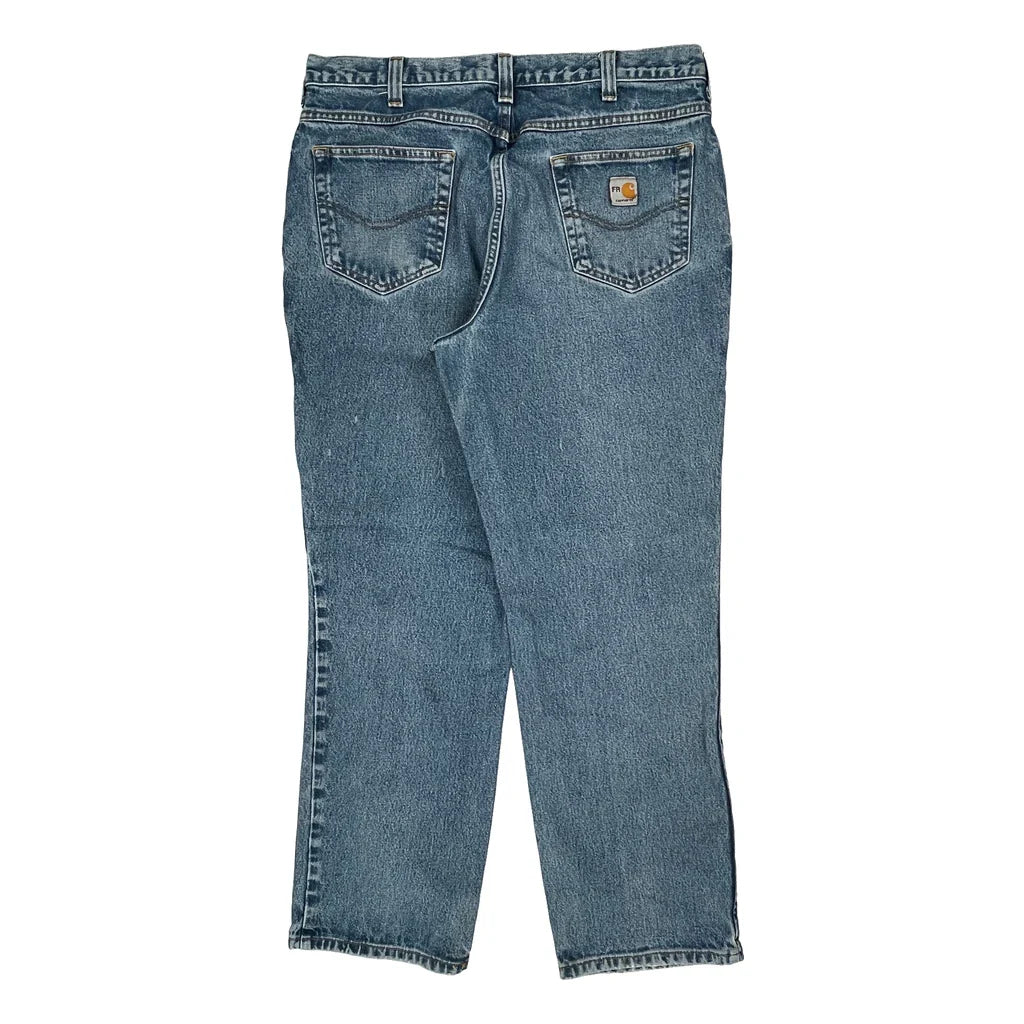 Carhartt Jeans - 34W 29L Blue Denim Refurbished - Thrifted (note: this is a term often used to describe second- refurbished available on Cerqular