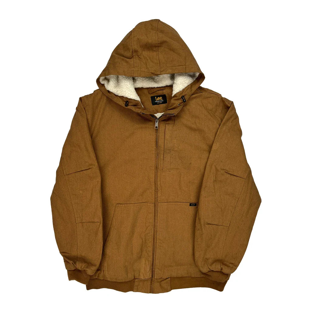 Buy Lee Jacket - 2XL Brown Cotton Refurbished - $113.89 Lee Jacket - 2XL Brown Cotton Refurbished - Thrifted (note: this is a term often used to describe second- refurbished available on Cerqular
