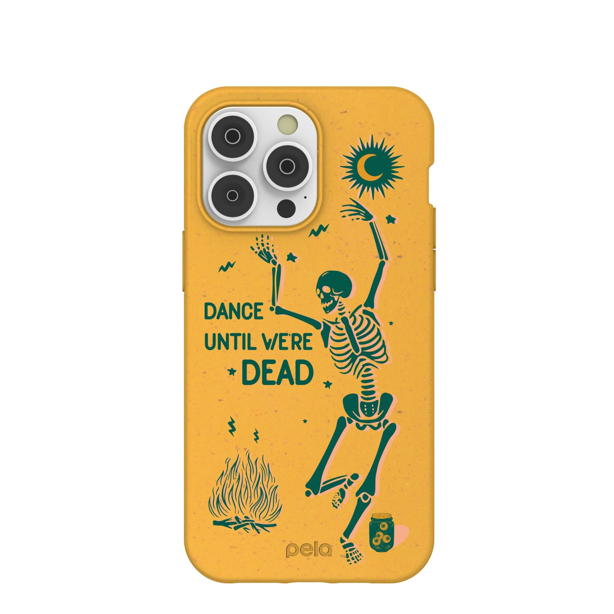 Honey Dancing Skeleton iPhone 14 Pro Max Case Refurbished - Pela Case refurbished available on Cerqular