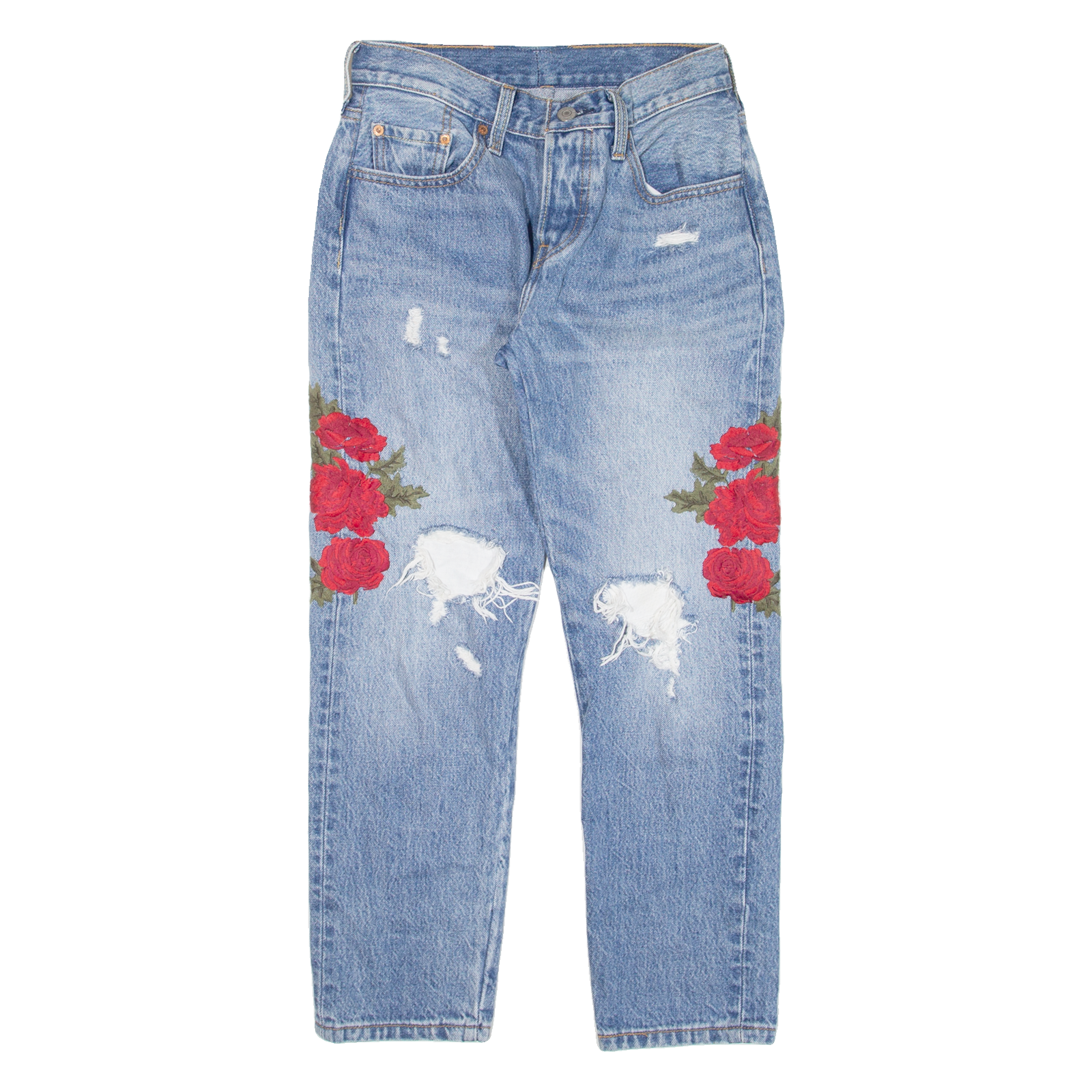 Buy LEVI'S Altered Distressed Womens Jeans Blue Regular Tapered W25 L24 Refurbished - $36.39 LEVI'S Altered Distressed Womens Jeans Blue Regular Tapered W25 L24 Refurbished - N/A refurbished available on Cerqular