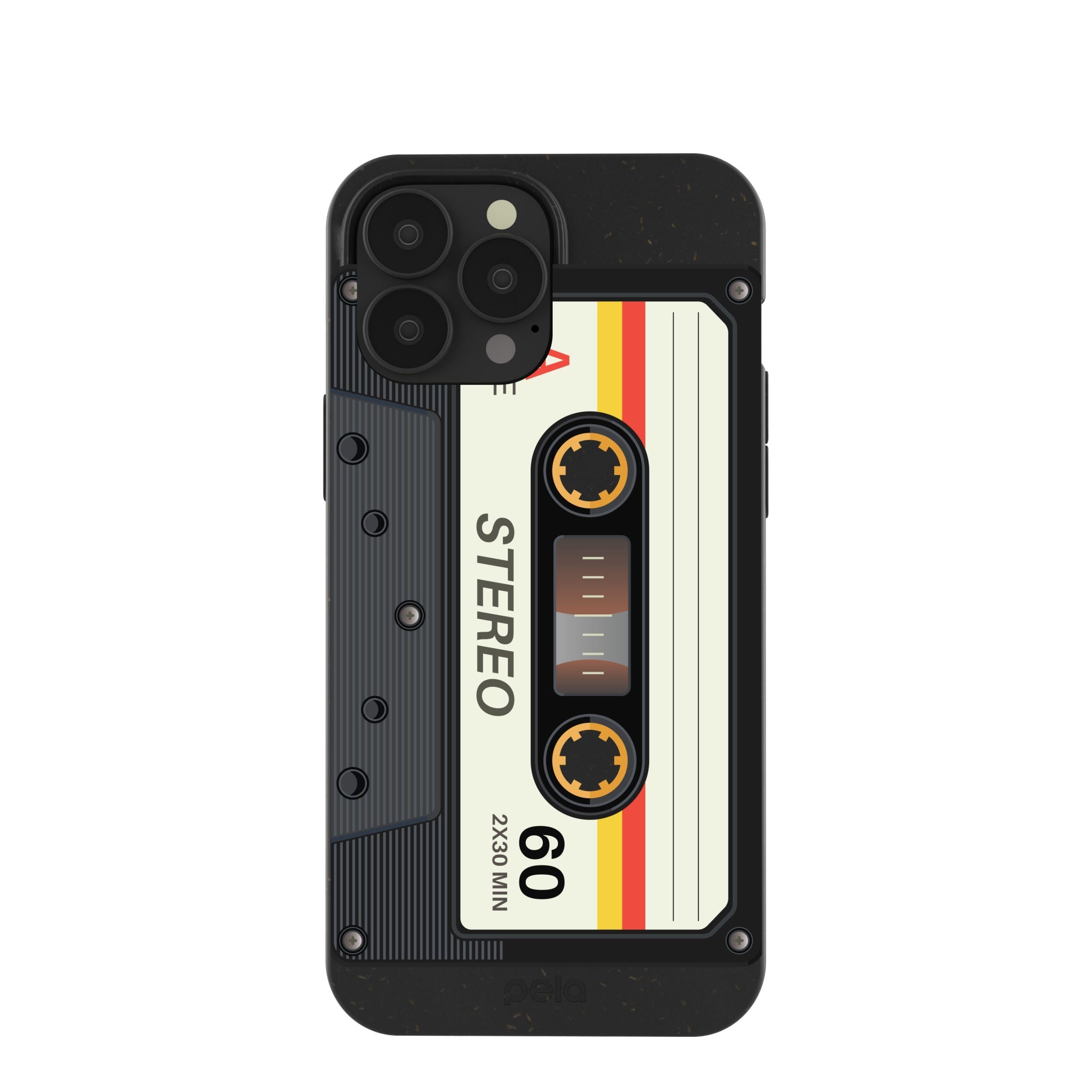 Black Cassette iPhone 13 Pro Max Case Refurbished - Pela Case refurbished available on Cerqular