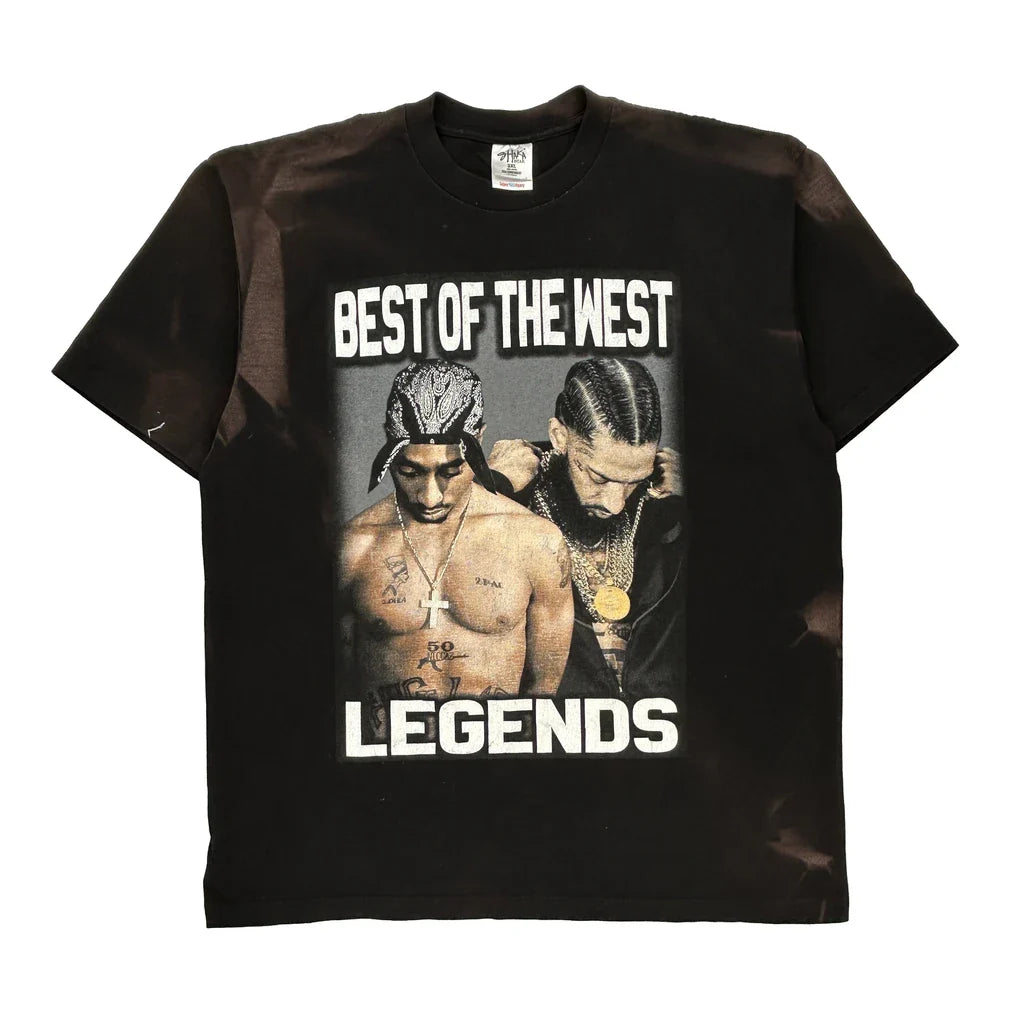 Best Of The West Legends Shaka Wear Graphic T-Shirt - 2XL Black Cotton Refurbished - Thrifted (note: this is a term often used to describe second- refurbished available on Cerqular