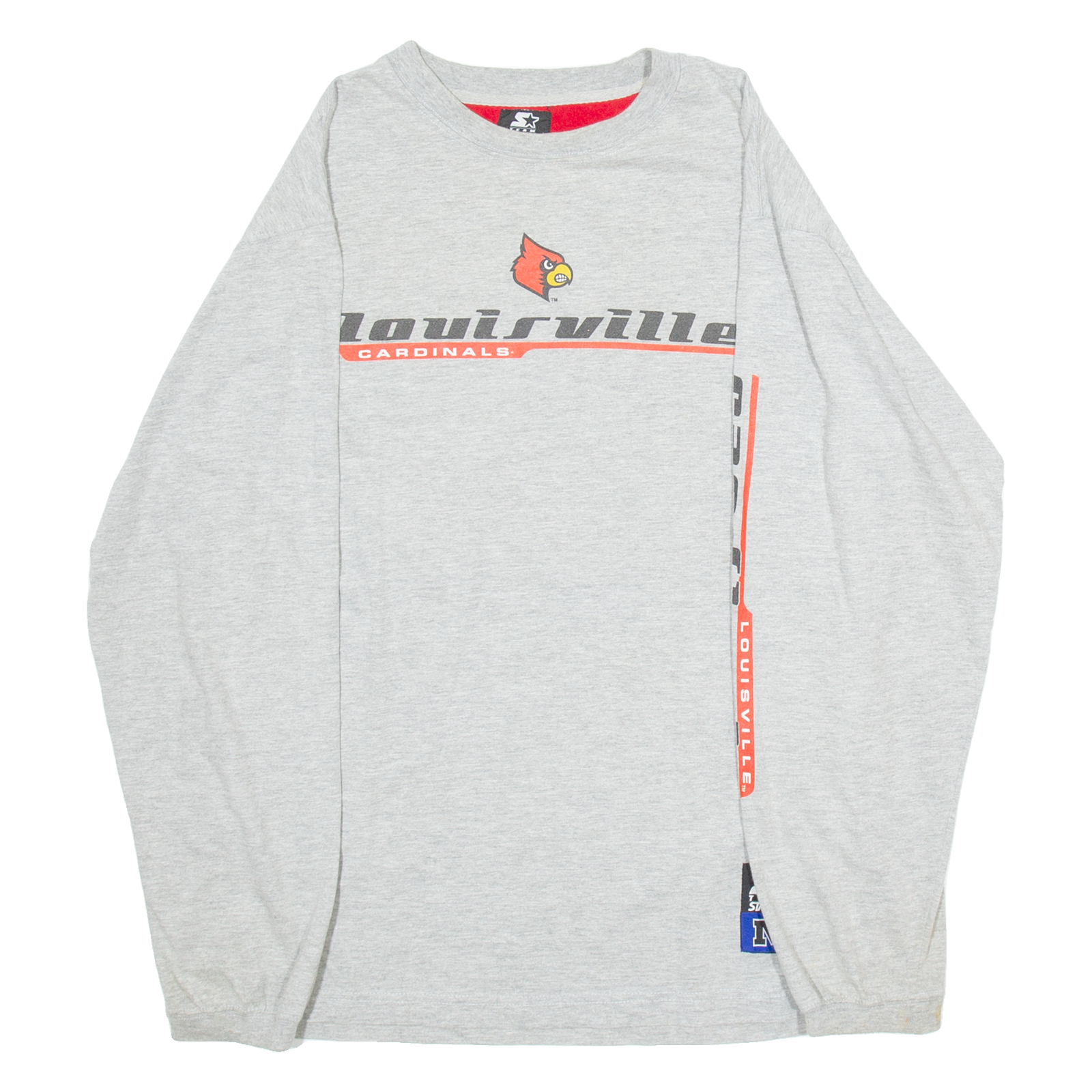 STARTER Louisville's Cardinals Mens T-Shirt Grey Long Sleeve USA M Refurbished - N/A refurbished available on Cerqular